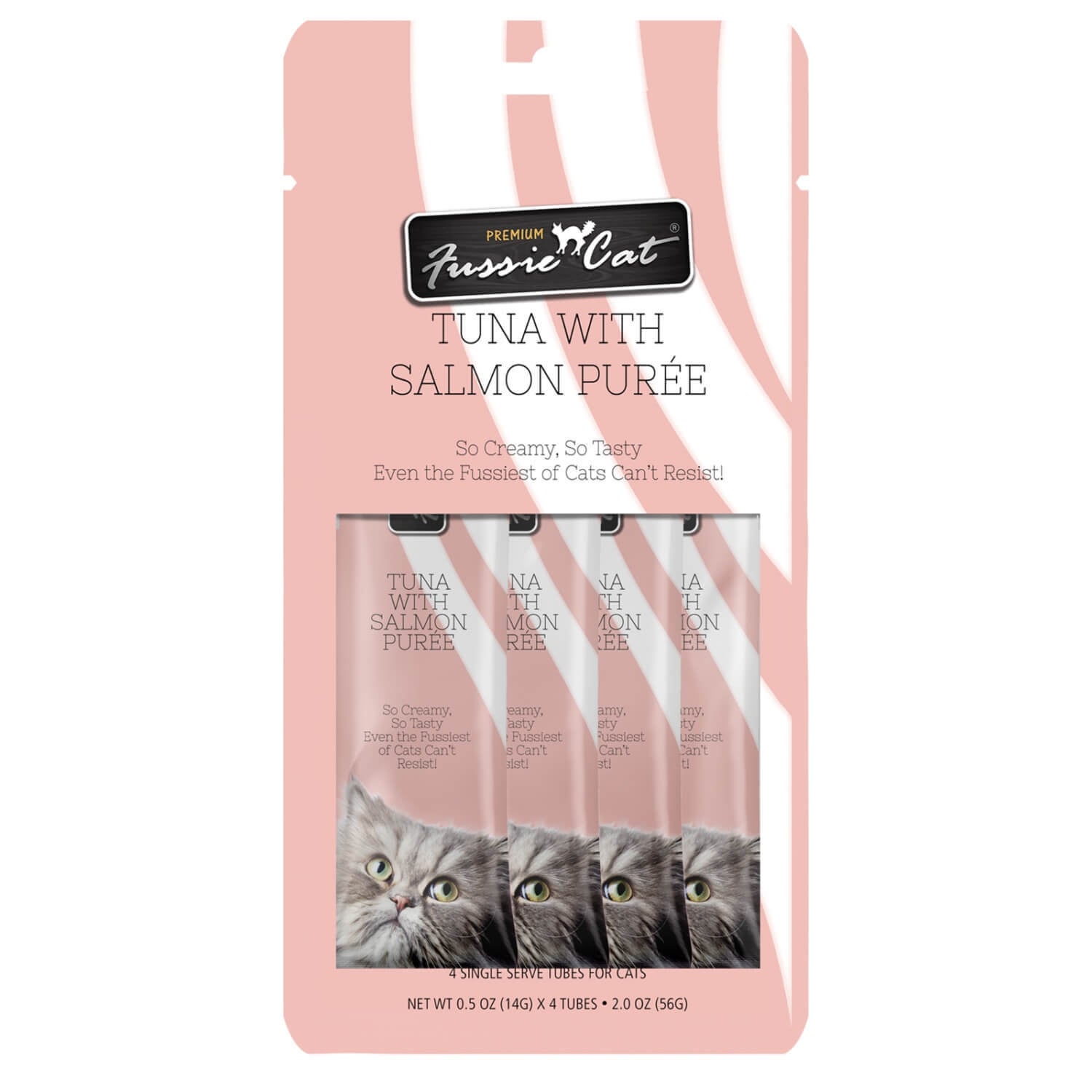 Fussie Cat Premium Tuna With Salmon Puree Cat Treat