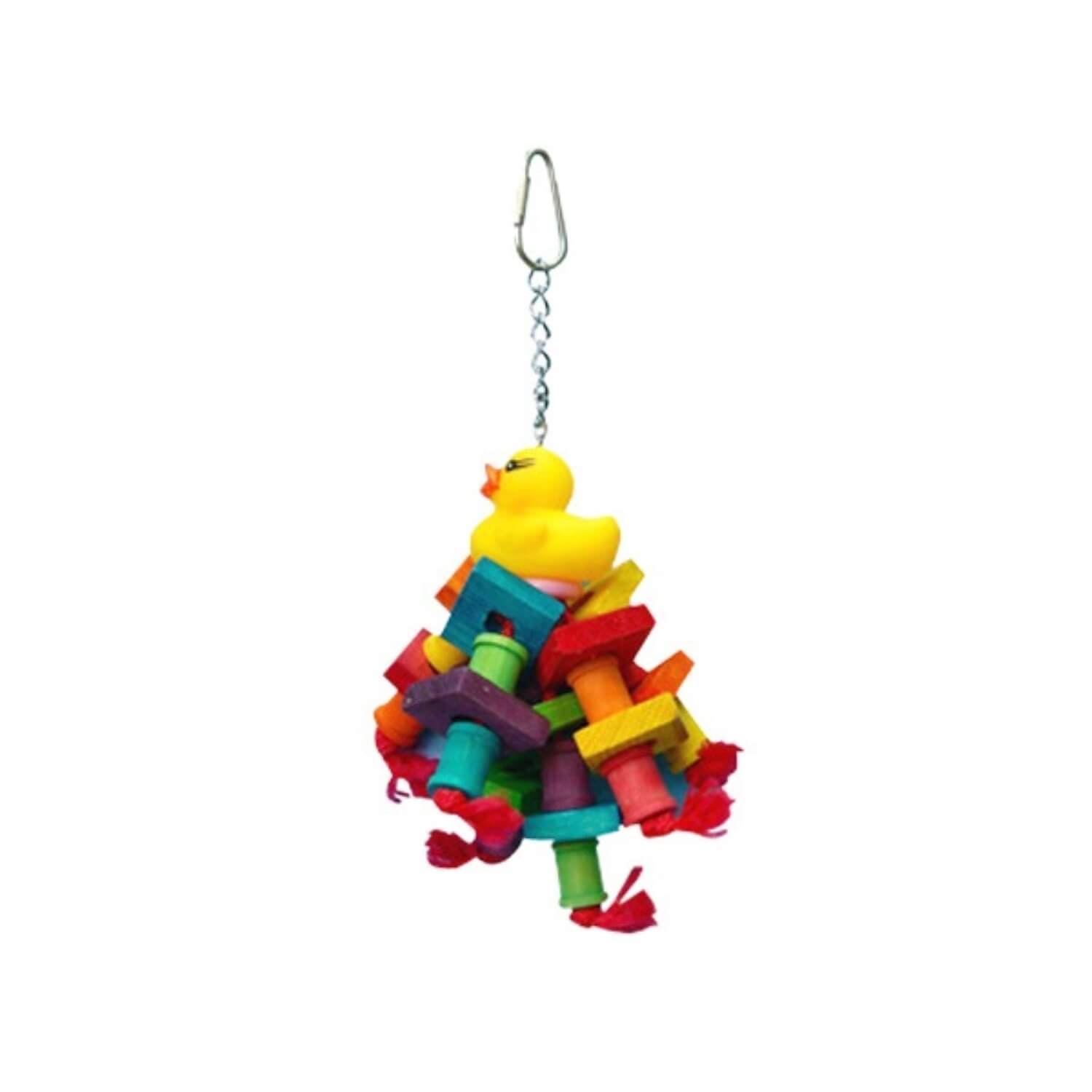 A&E Cage Happy Beaks Rubber Duck Monster Bird Toy