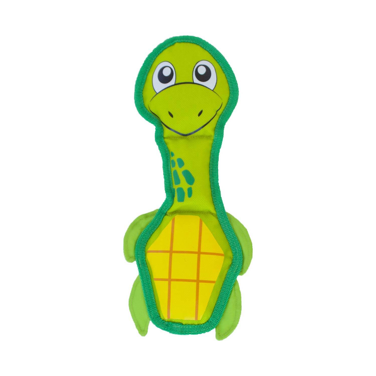 Outward Hound Fire Biterz Turtle Plush Firehose Material Interactive Dog Toy