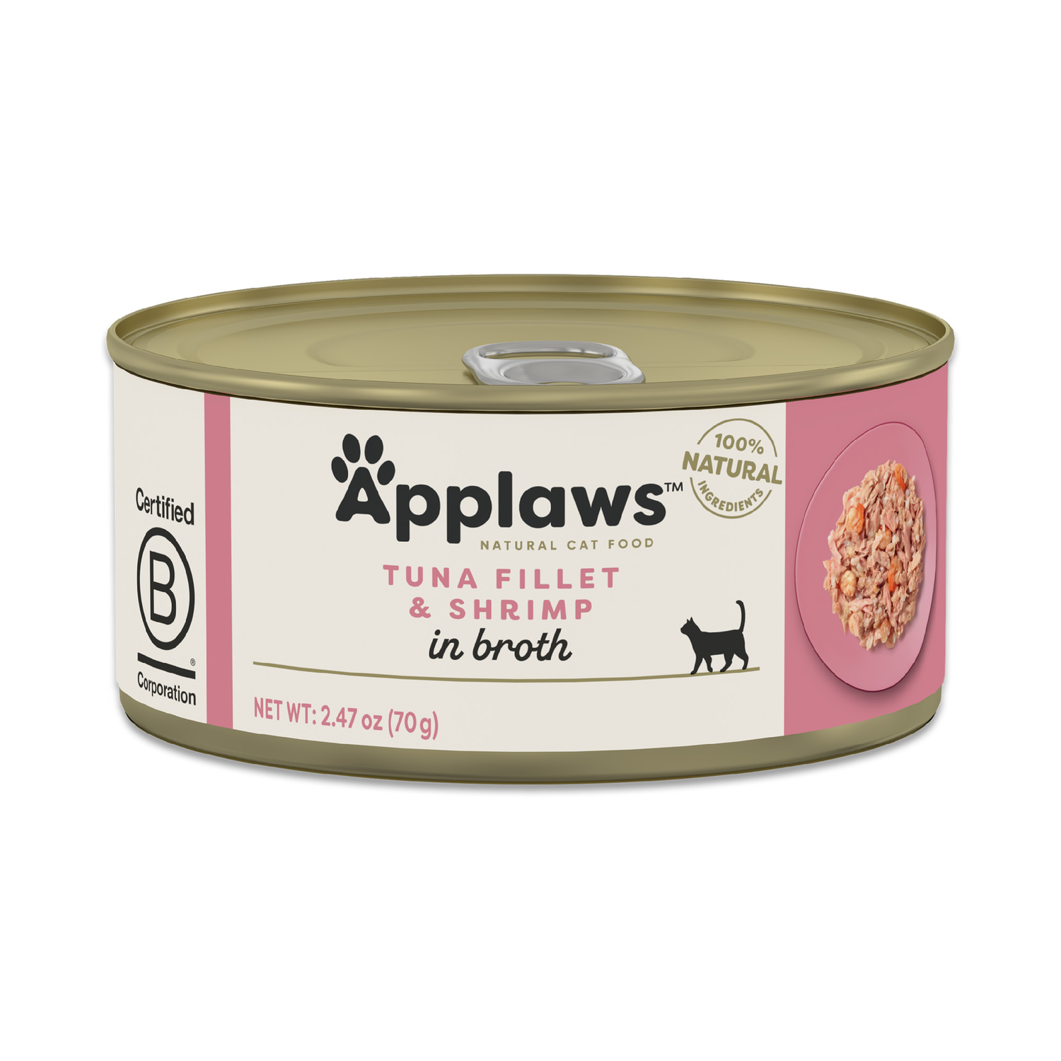 Applaws™ Natural Wet Cat Food, Tuna Fillet & Shrimp In Broth, 2.47-Oz Pack Of 24