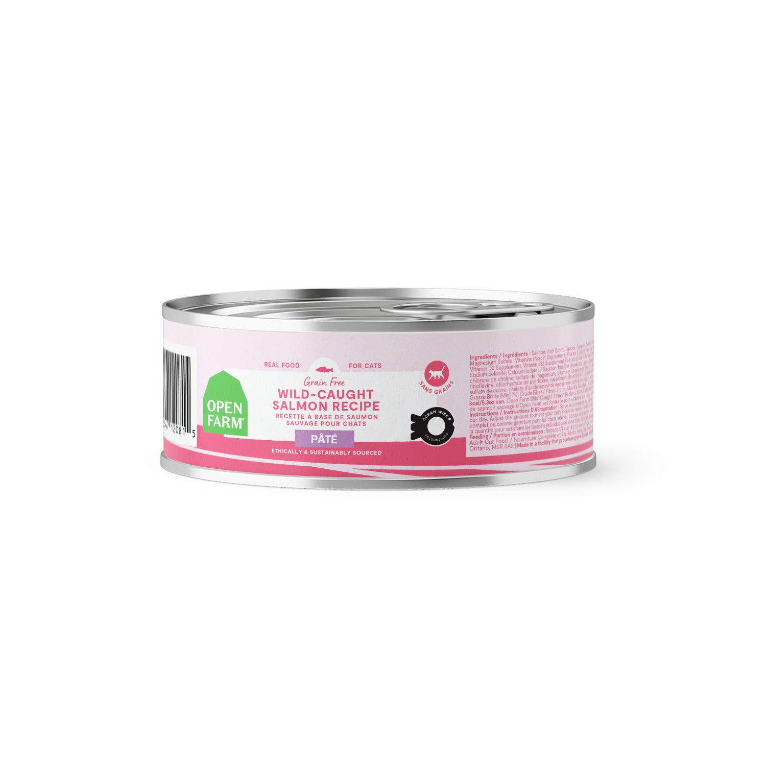 Open Farm Wild-Caught Salmon Pâté Wet Cat Food, 2.8Oz - Pack Of 18