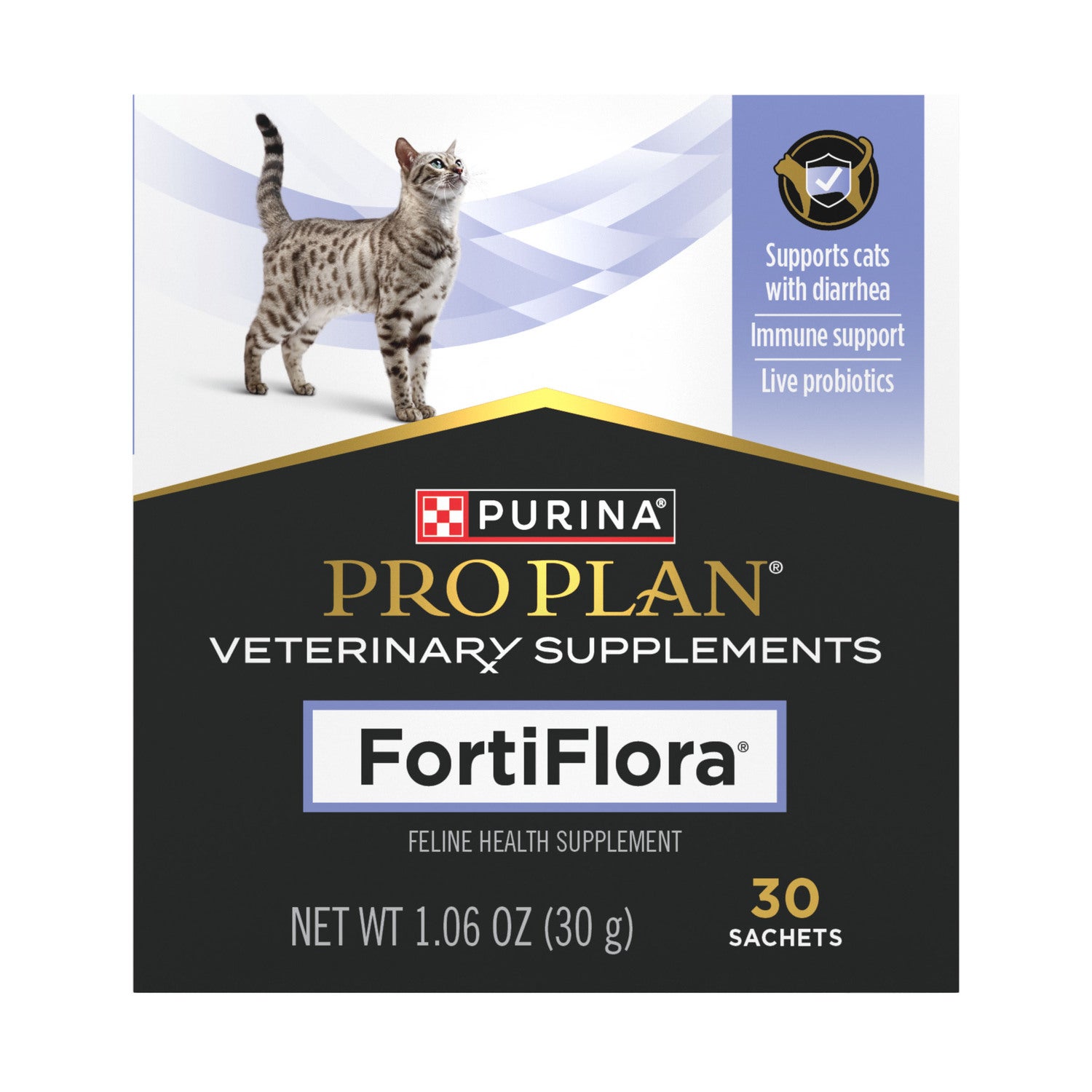 Purina Pro Plan Veterinary Supplements Fortiflora Cat Probiotics Supplements For Cats With Diarrhea- 30 Ct. Box
