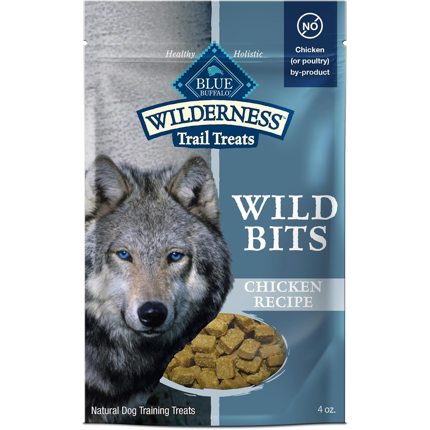 Blue Buffalo Wilderness Trail Treats Wild Bits Grain-Free Dog Treats, Chicken Recipe, 4-Oz Bag