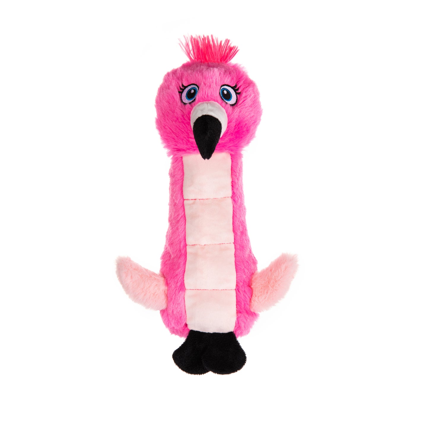 Growl Belly Burdz Fiona The Pink Flamingo Plush Squeaky Dog Toy, 12