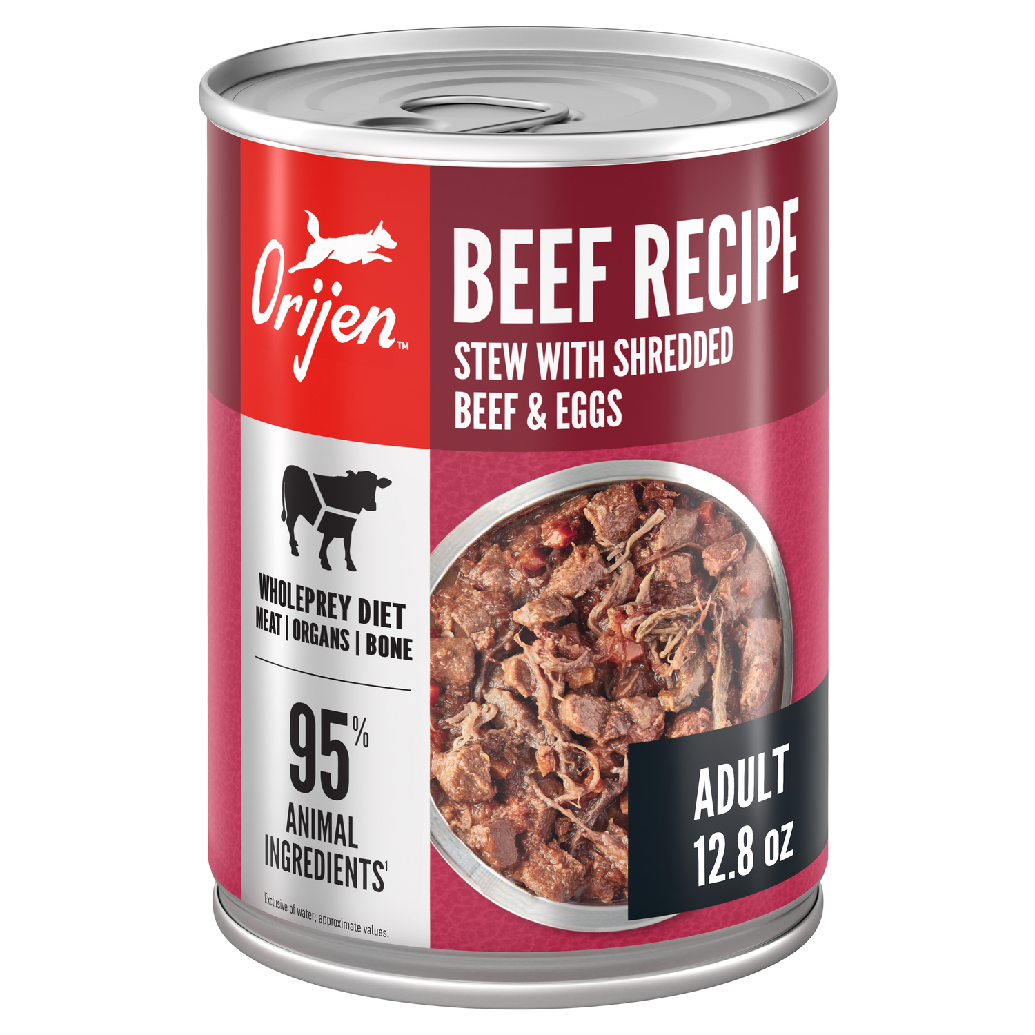 Orijen Real Meat Shreds Wet Dog Food Beef Stew Recipe 12.8-Oz