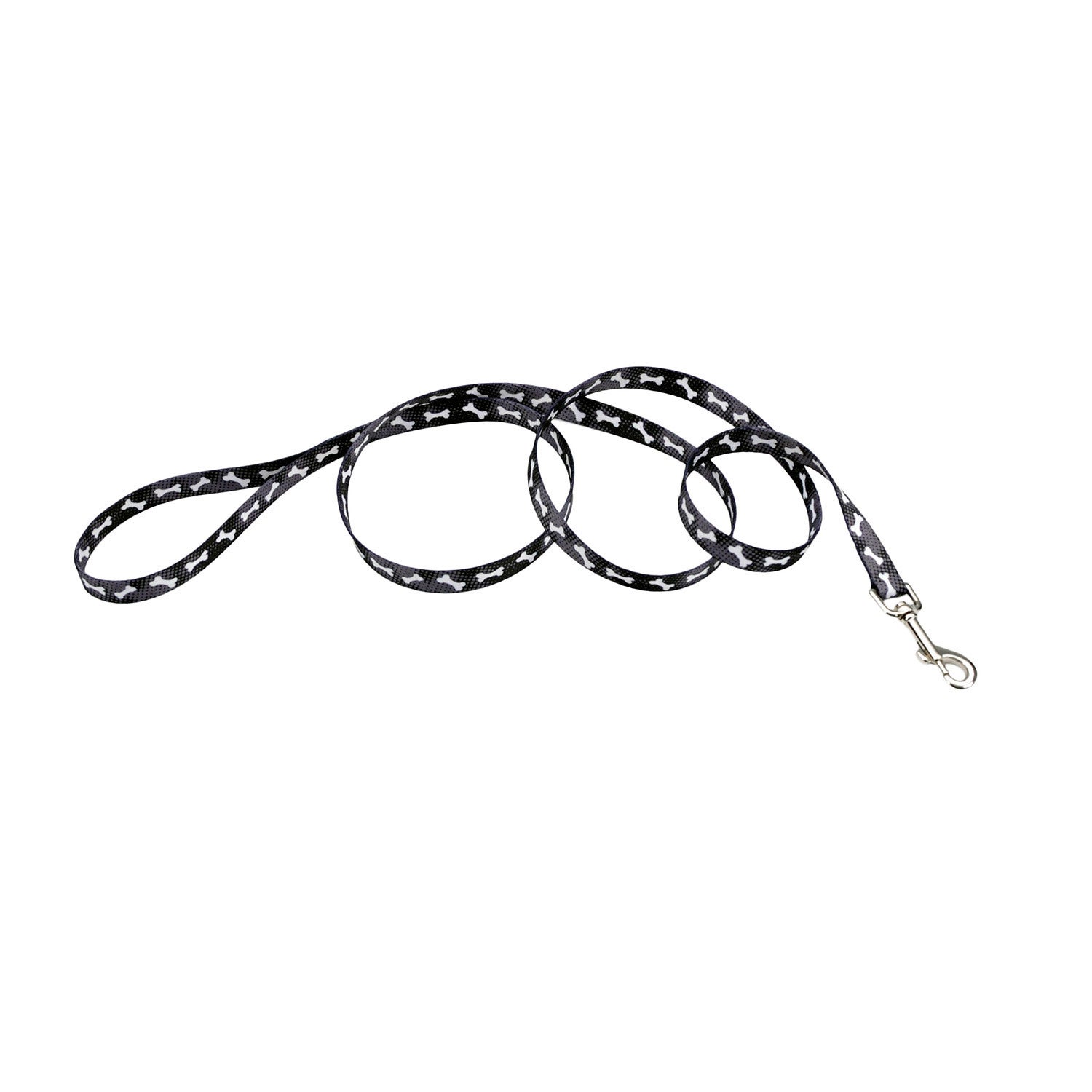 Coastal Pet Products Styles Dog Leash 1 X 6' - Black Bones