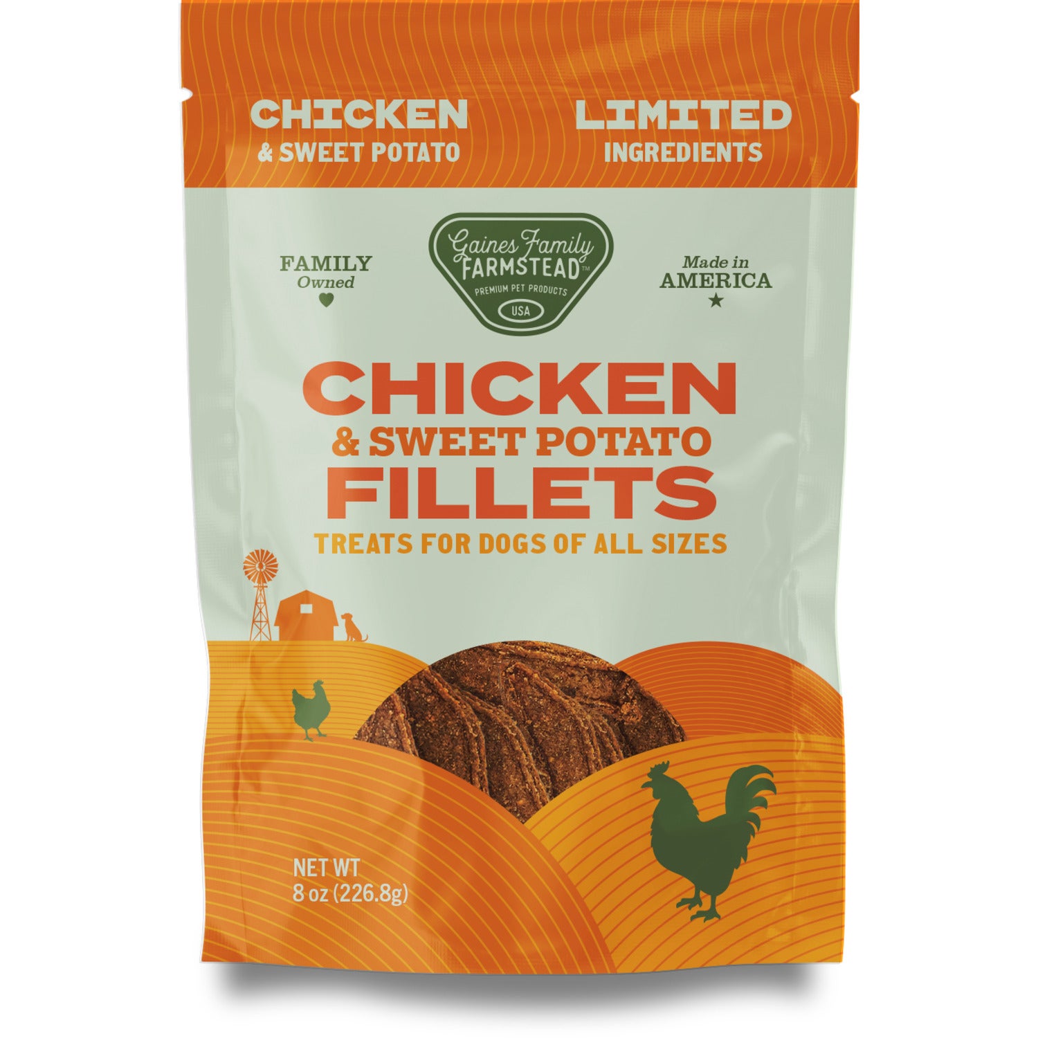 Gaines Family Farmstead Chicken And Sweet Potato Fillets Natural Dog Treats, 8-Oz