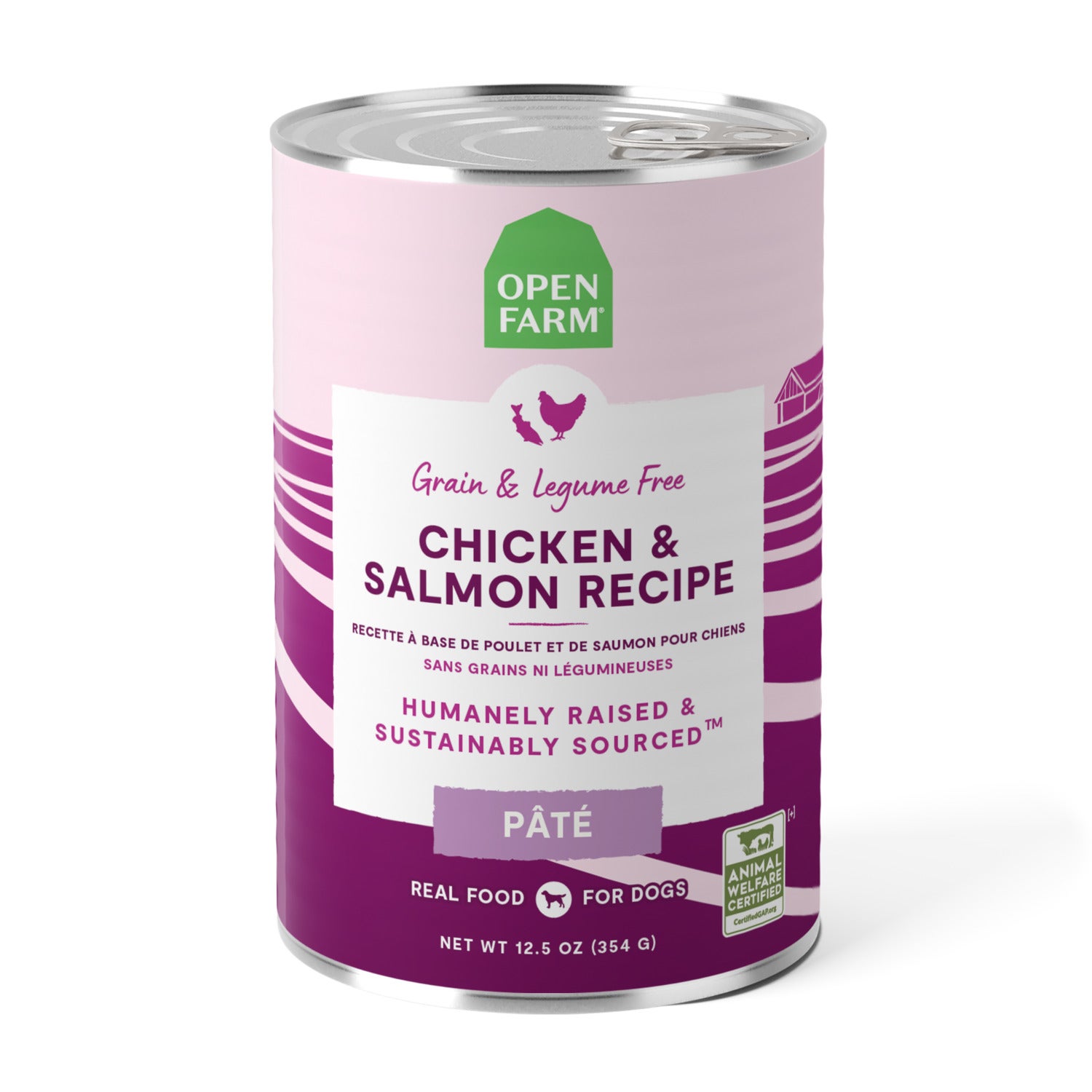 Open Farm Chicken & Salmon Pâté Recipe Wet Dog Food, 12.5Oz