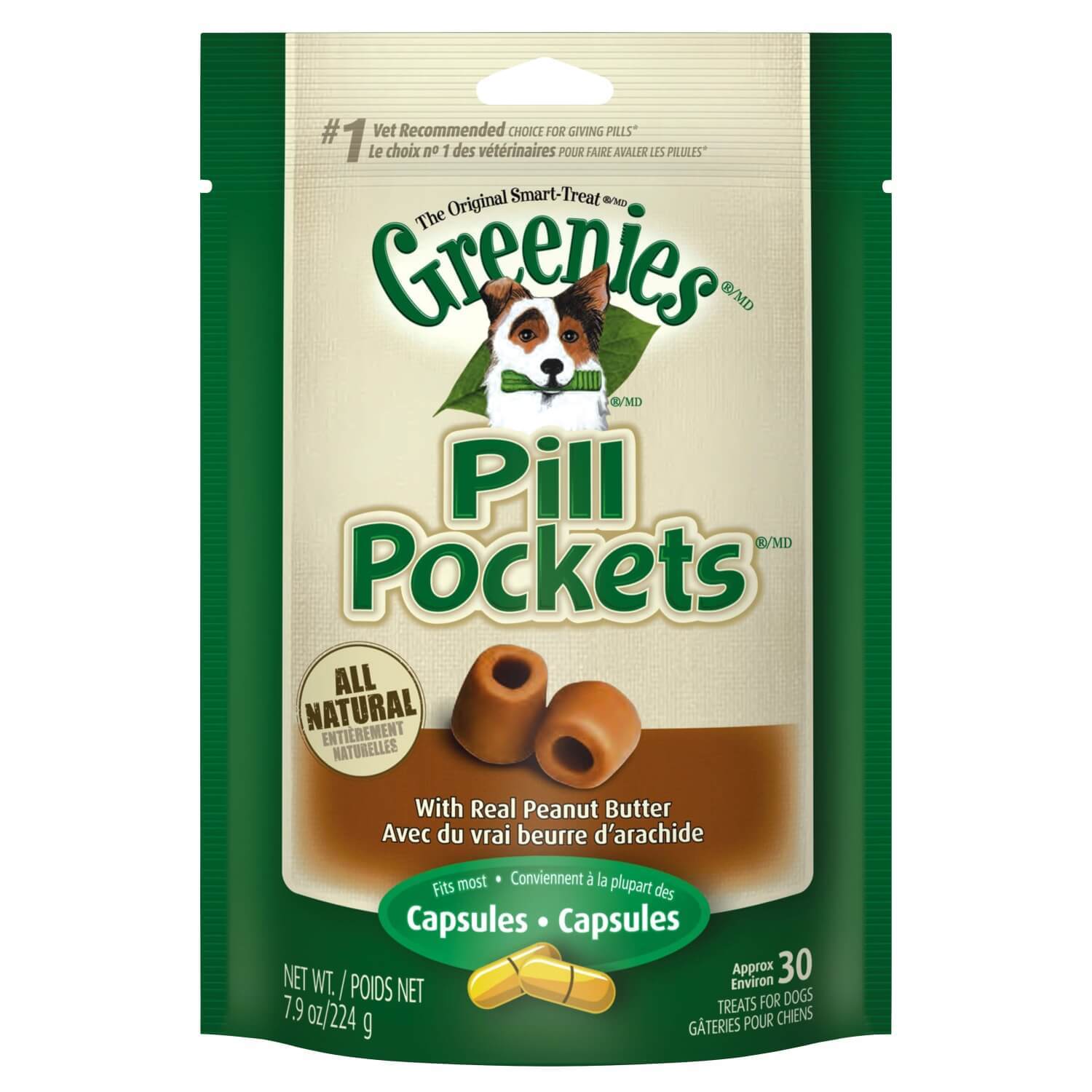 Greenies Pill Pockets With Real Peanut Butter Capsules Dog Treat