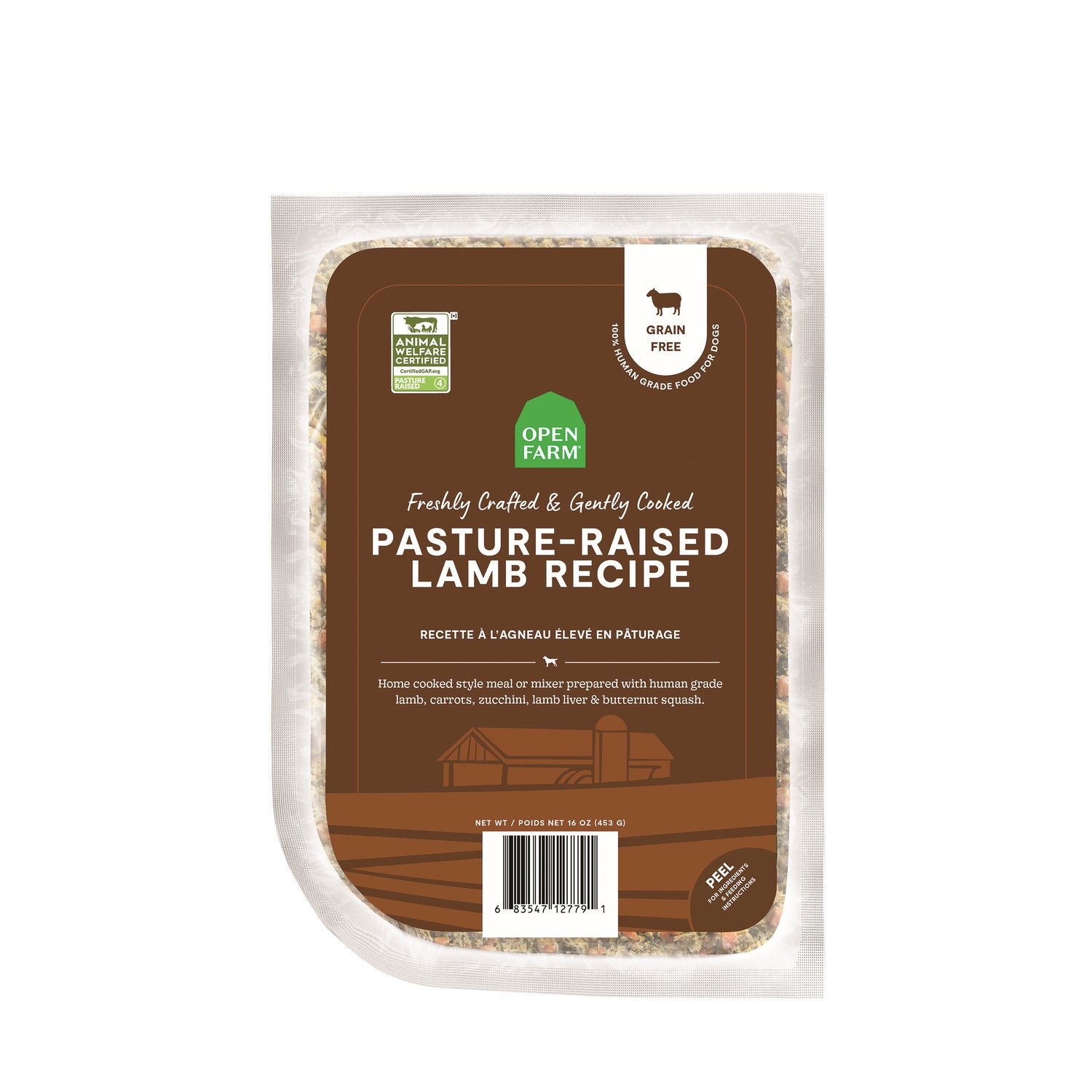 Open Farm Gently Cooked Pasture-Raised Lamb Recipe Frozen Dog Food, 96-Oz