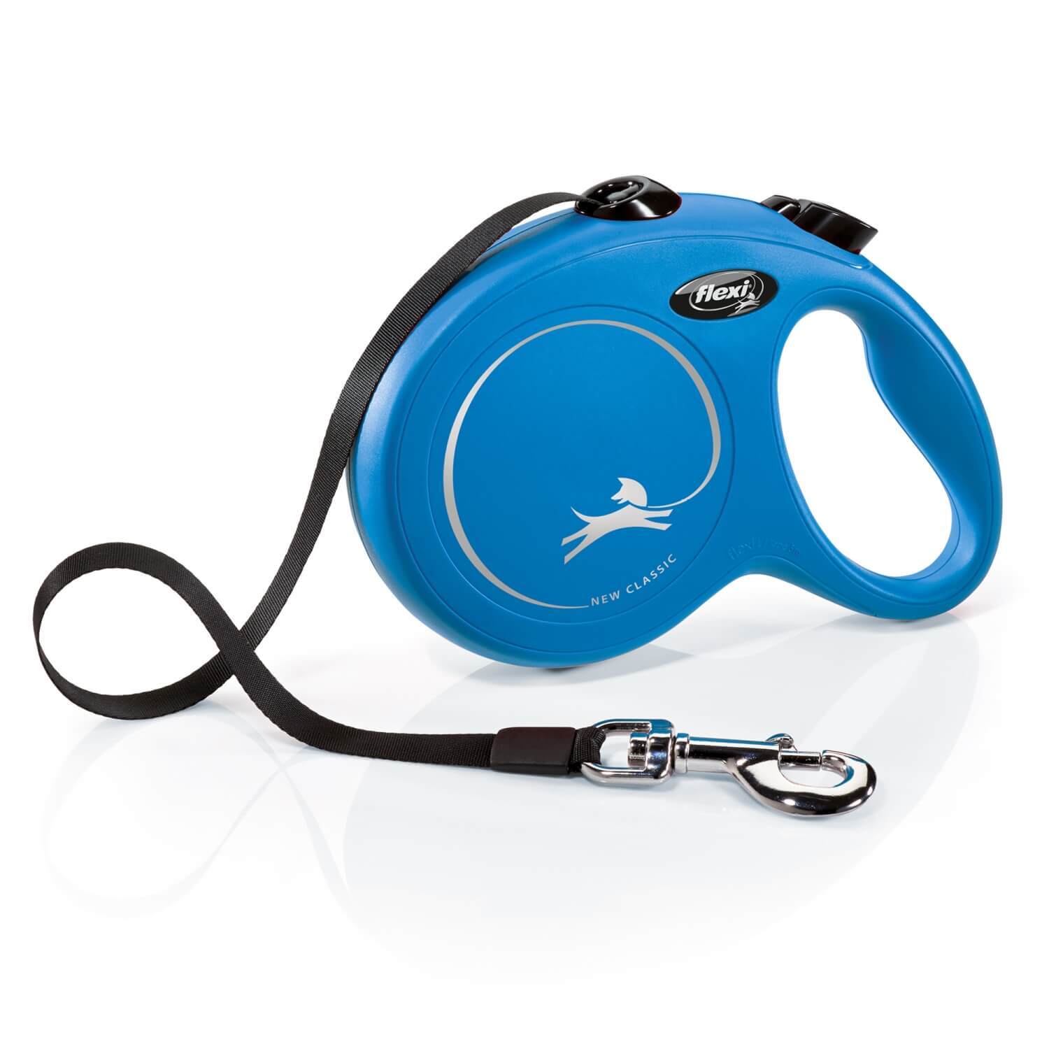 Flexi Classic Retractable Tape Blue Dog Leash - 16Ft