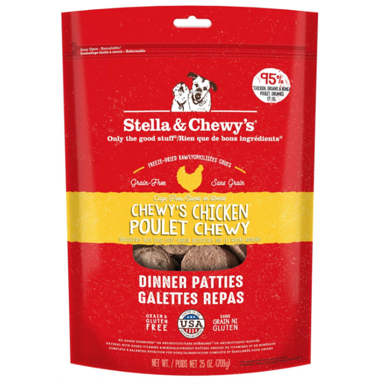 Stella & Chewy's Freeze-Dried Raw Chicken Dinner Patties Dog Food, 5.5Oz