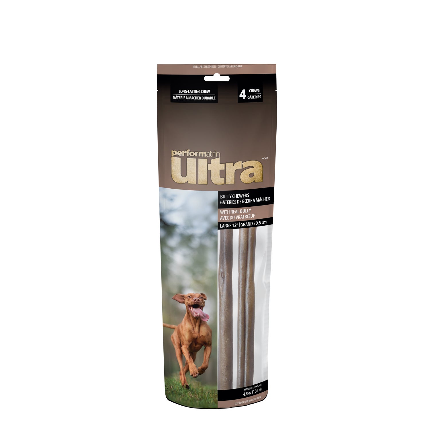 Performatrin Ultra Bully Chewers Odor-Free Dog Treat Chews, 12, 1-Each