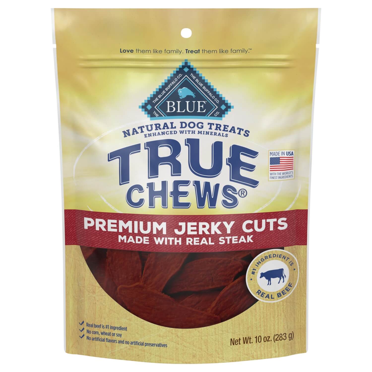 Blue Buffalo True Chews Premium Jerky Cuts Natural Dog Treats, Steak