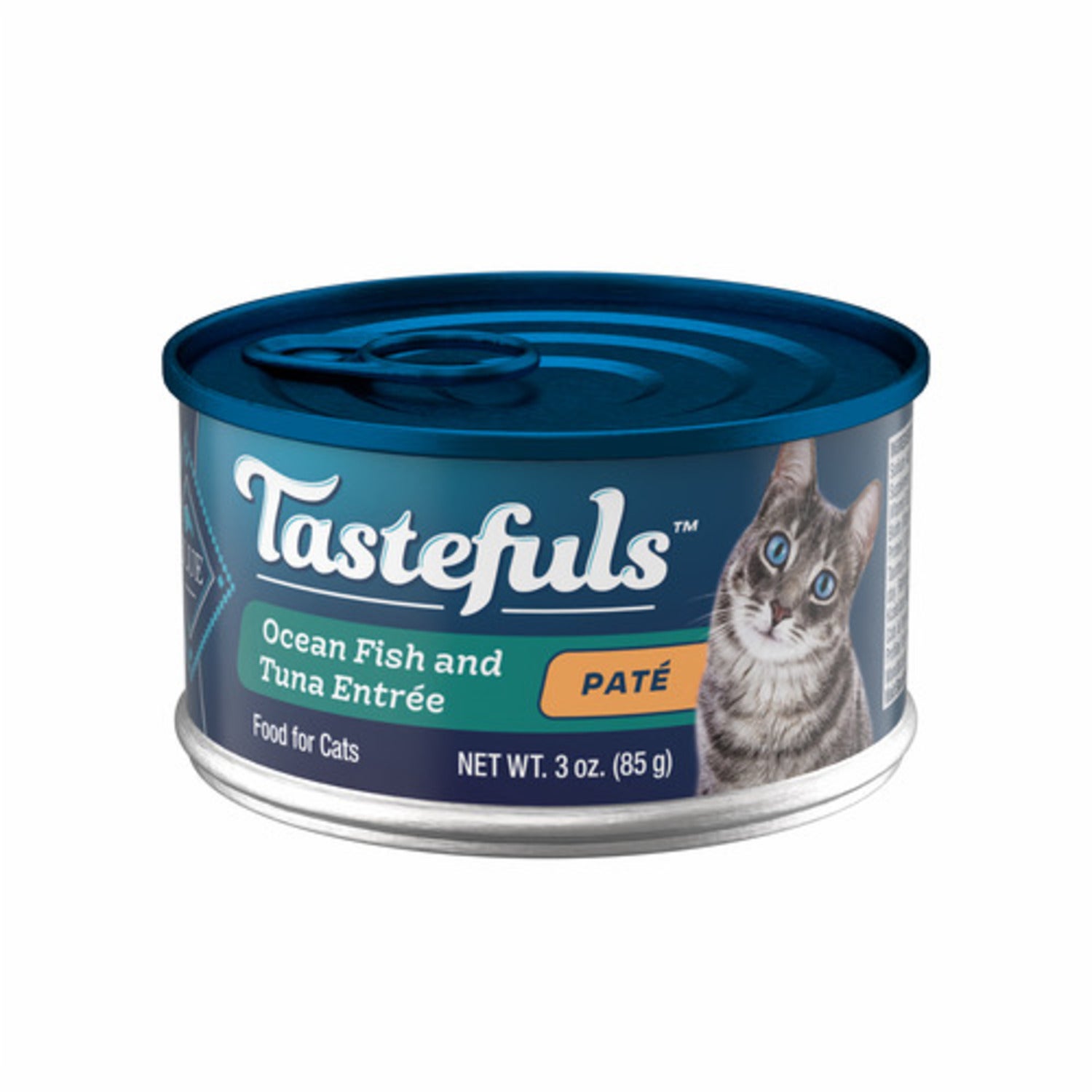 Blue Buffalo Tastefuls Ocean Fish & Tuna Entrée Pate Wet Cat Food, 3-Oz.