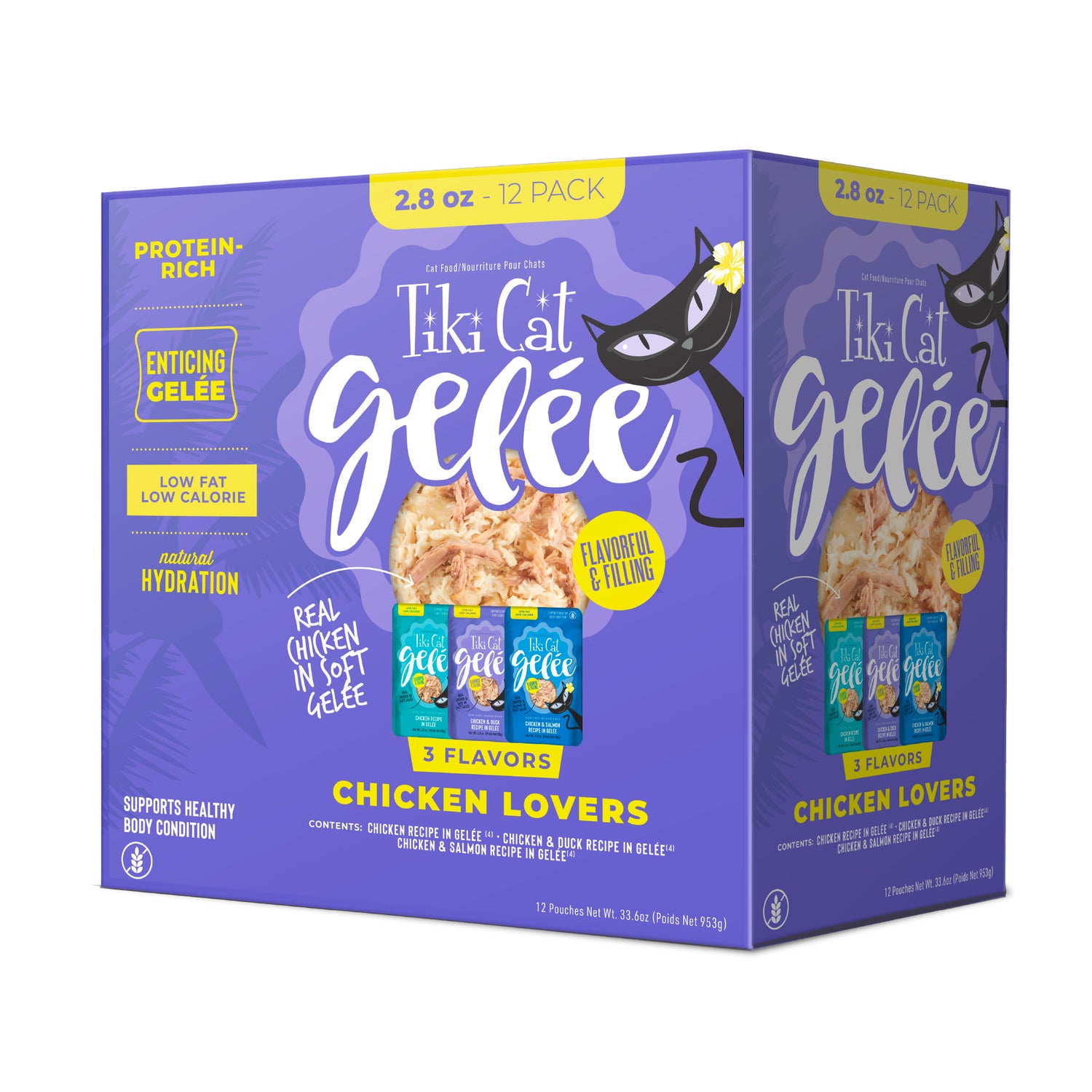 Tiki Cat Gelee Wet Cat Food, Variety Pack, 2.8-Oz. Pouch 12-Count