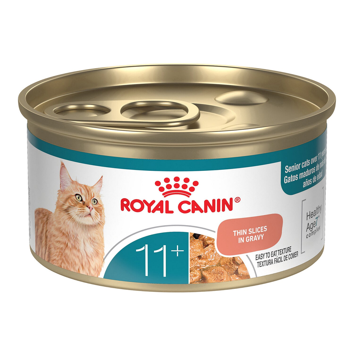 Royal Canin Feline Health Nutrition Aging 11+ Thin Slices In Gravy Senior Wet Cat Food For Cats 11 Years Plus, 3-Oz Can, 24-Pack