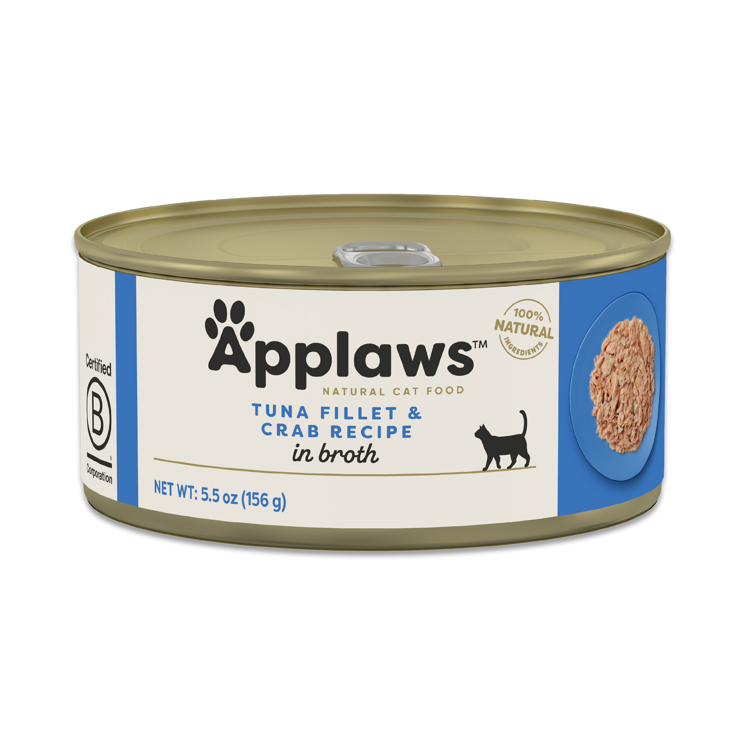 Applaws™ Natural Adult Wet Cat Food, Tuna Fillet & Crab In Broth, 2.47-Oz Pack Of 24