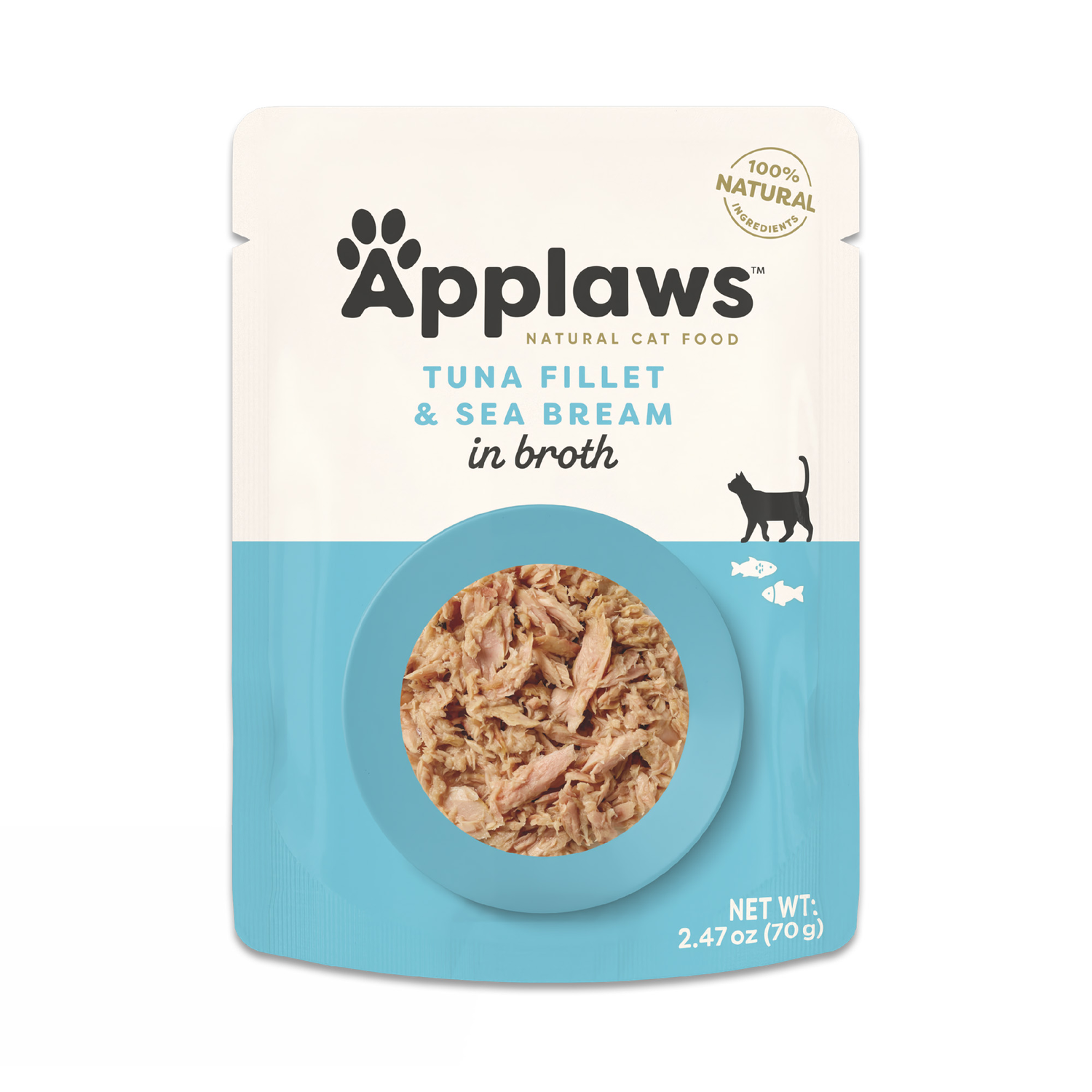 Applaws Tuna & Sea Bream In Broth Natural Wet Cat Food, 2.47-Oz