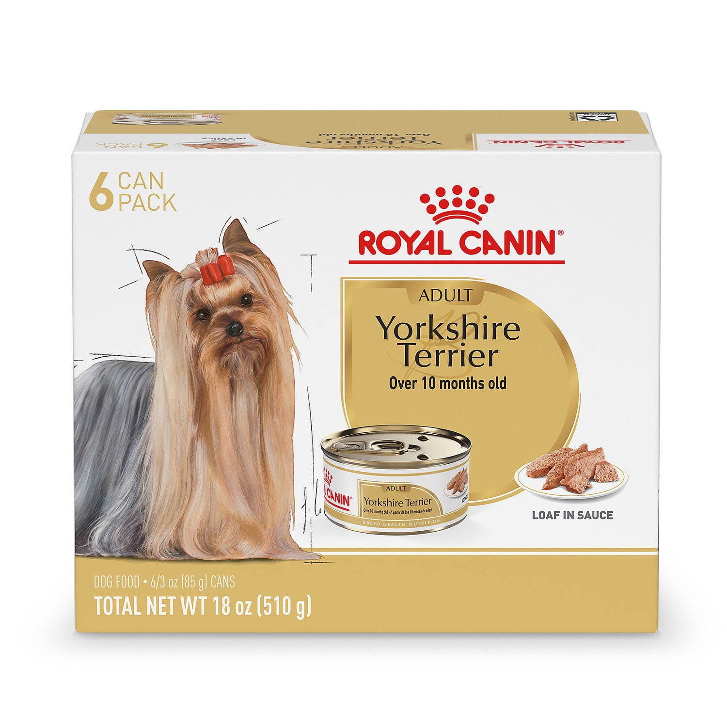 Royal Canin Breed Health Nutrition® Yorkshire Terrier Adult Loaf In Sauce Wet Dog Food, 3 Oz - 6 Pack