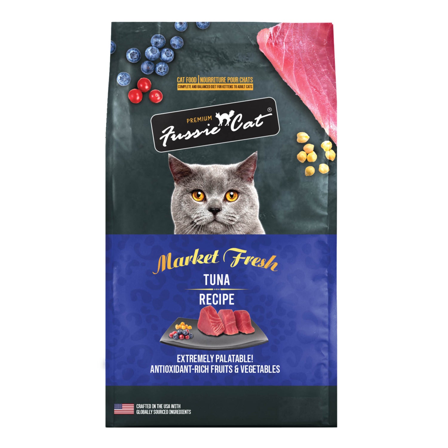 Fussie Cat Market Fresh Grain-Free Dry Cat Food, Tuna