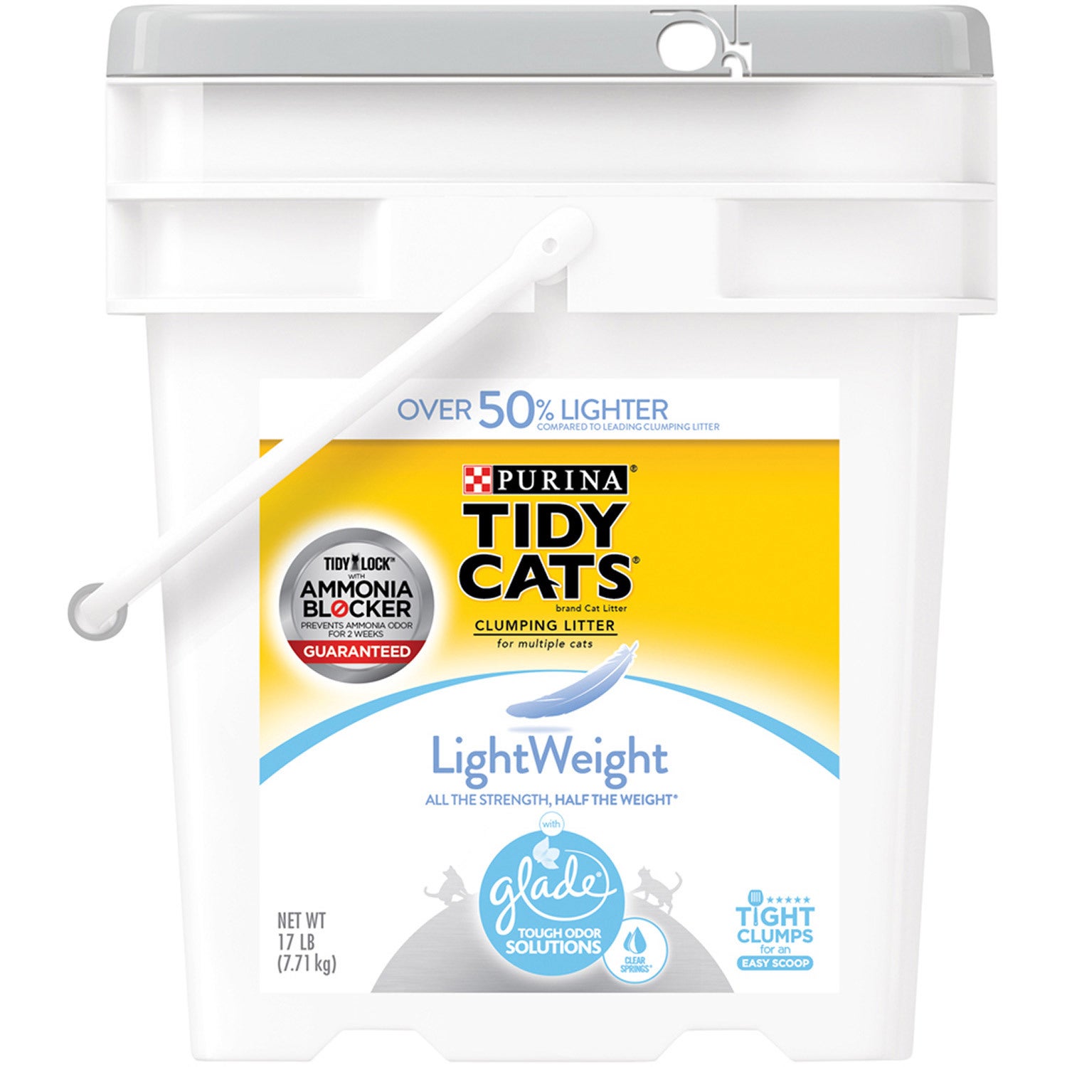 Tidy Cats Lightweight Glade Tough Odor Solutions Clumping Cat Litter, Clear Springs