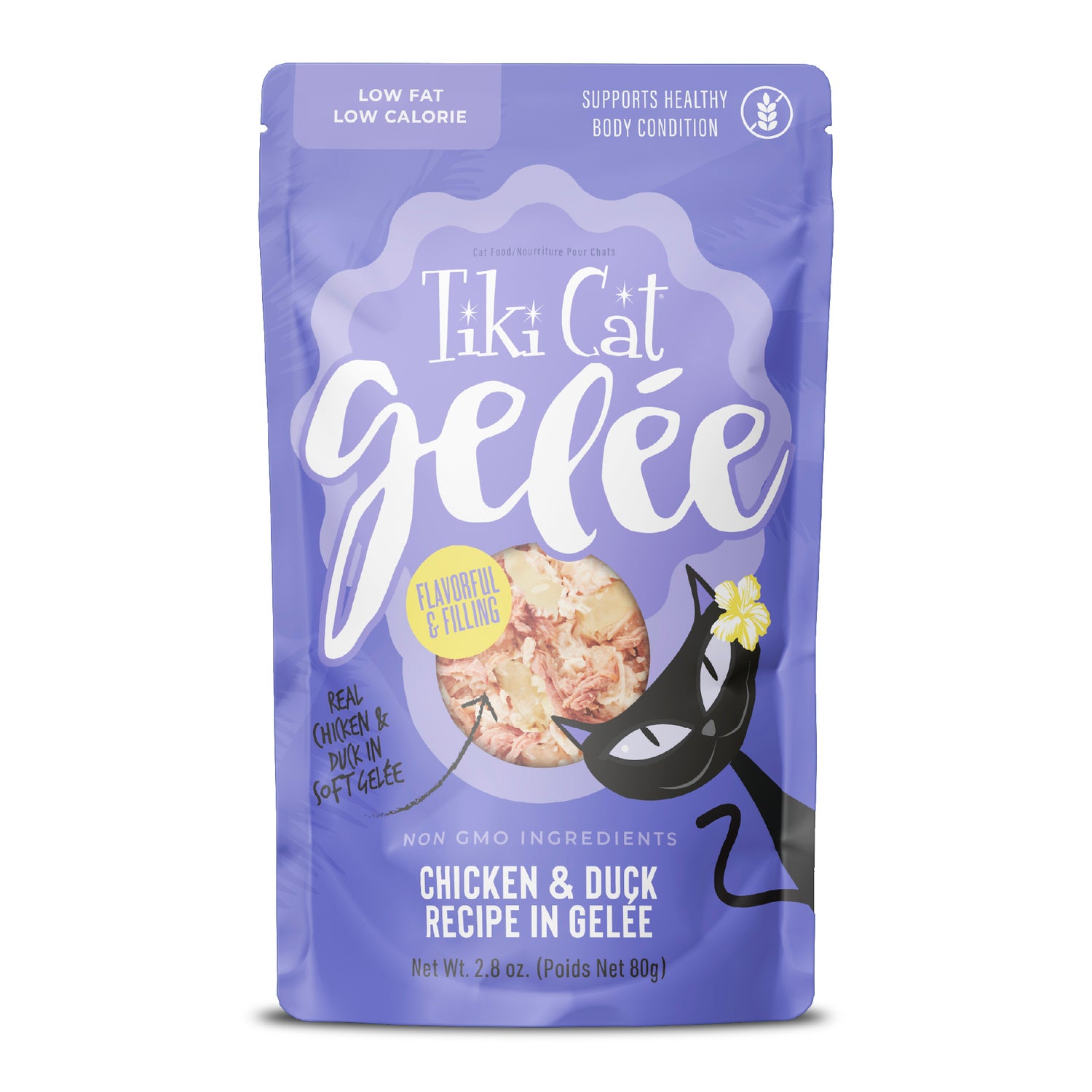Tiki Cat Luau Lean Gelee Wet Cat Food, Chicken & Duck Recipe, 2.8-Oz. Pouch