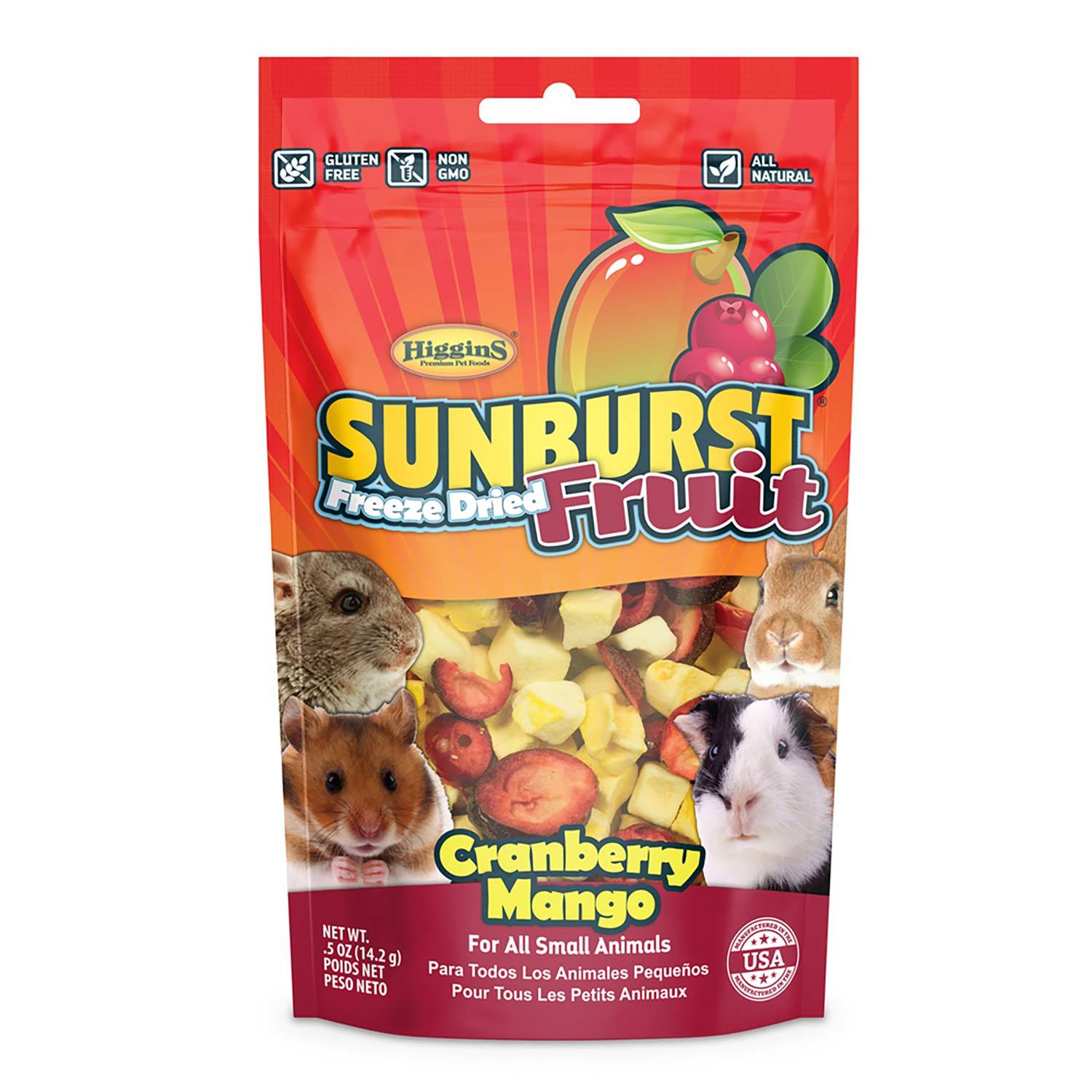Higgins Sunburst Freeze Dried Fruit Cranberry Mango Small Animal Treat