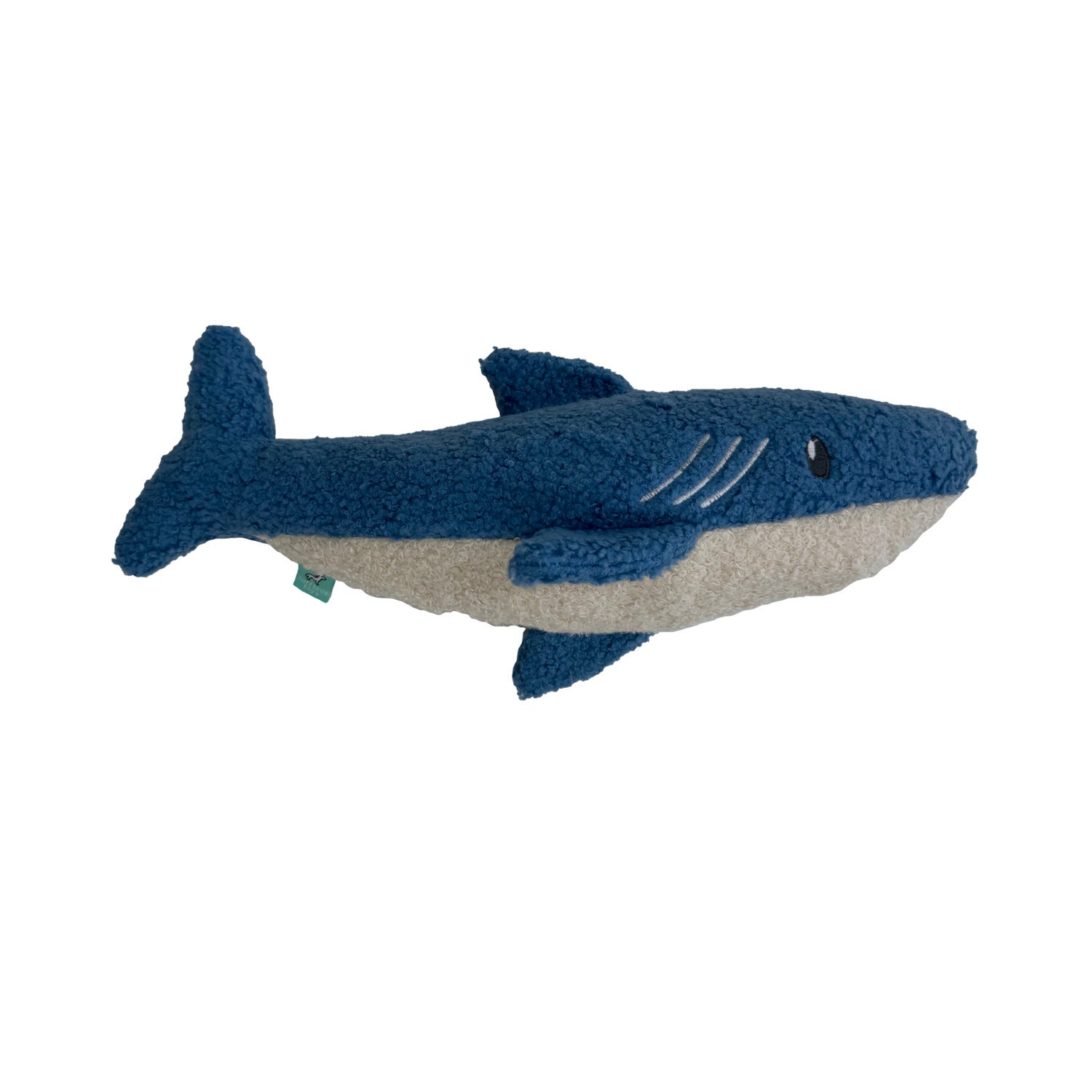 #Bff Tufflove Shark Durable Plush Squeak, Tug & Cuddle Dog Toy, Blue, Large