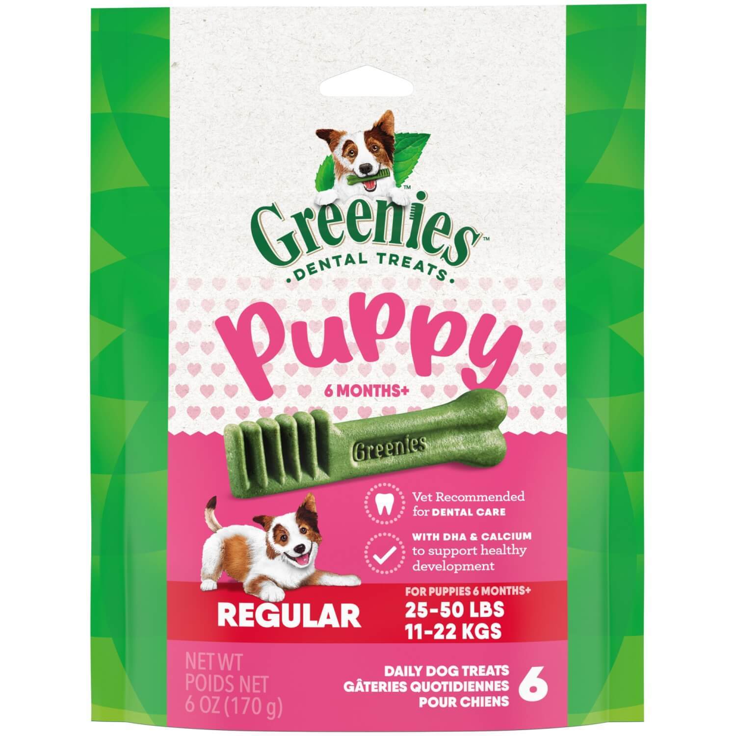 Greenies Puppy Regular Size Natural Dental Dog Treats