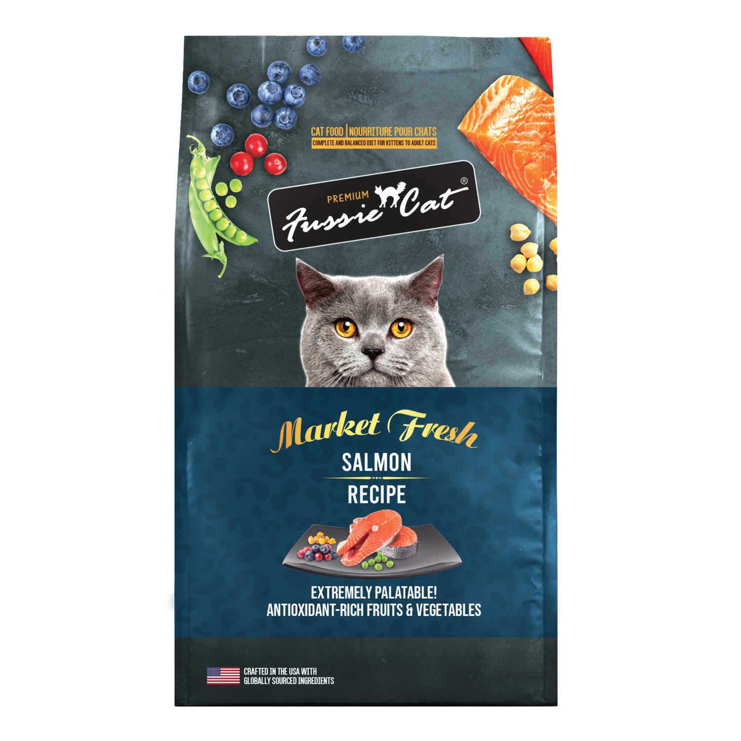 Fussie Cat Market Fresh Grain Free Salmon Recipe Dry Cat Food, 3.5Lb