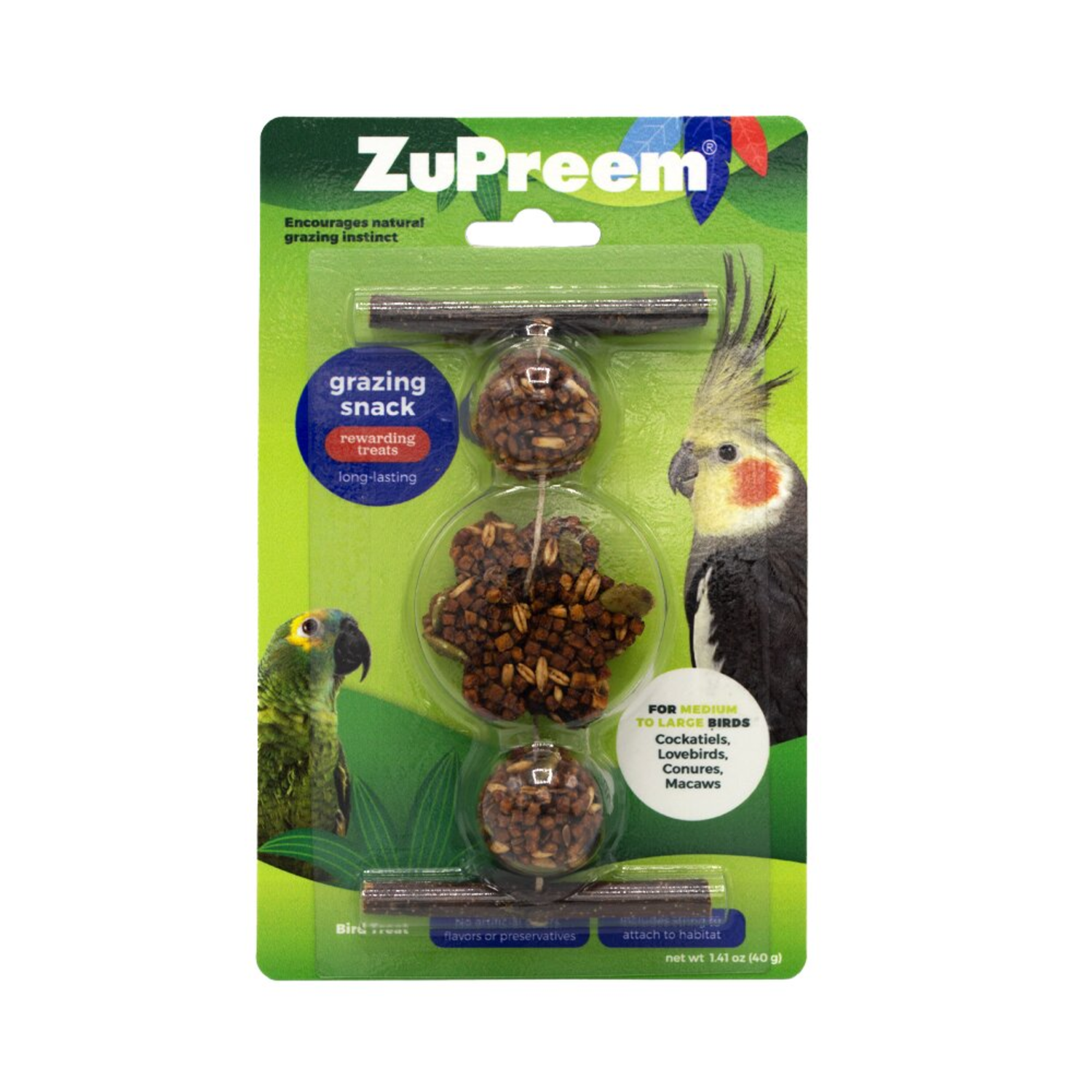 Zupreem Grazing Snack Foraging Bird Treats, 1.41-Oz
