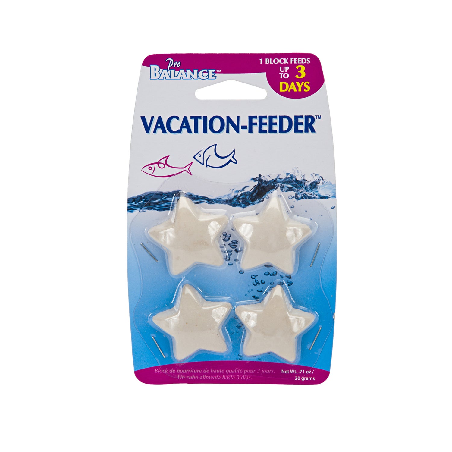 Penn-Plax Pro Balance Vacation Fish Feeder Blocks Star Shap, Slow Releasefish Food For Up To 3 Days