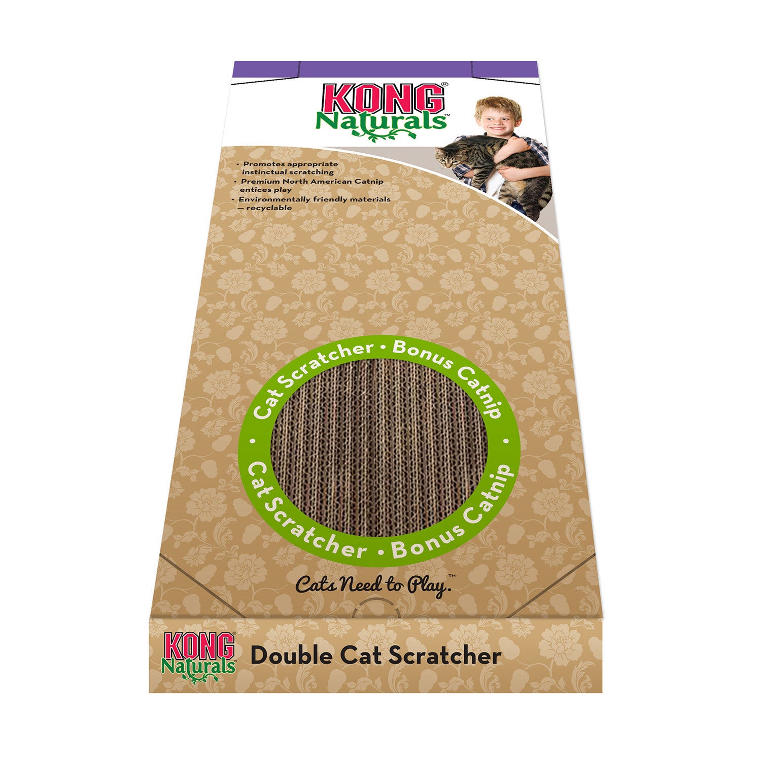 Kong Naturals Double Cat Scratcher Infused With Premium Catnip