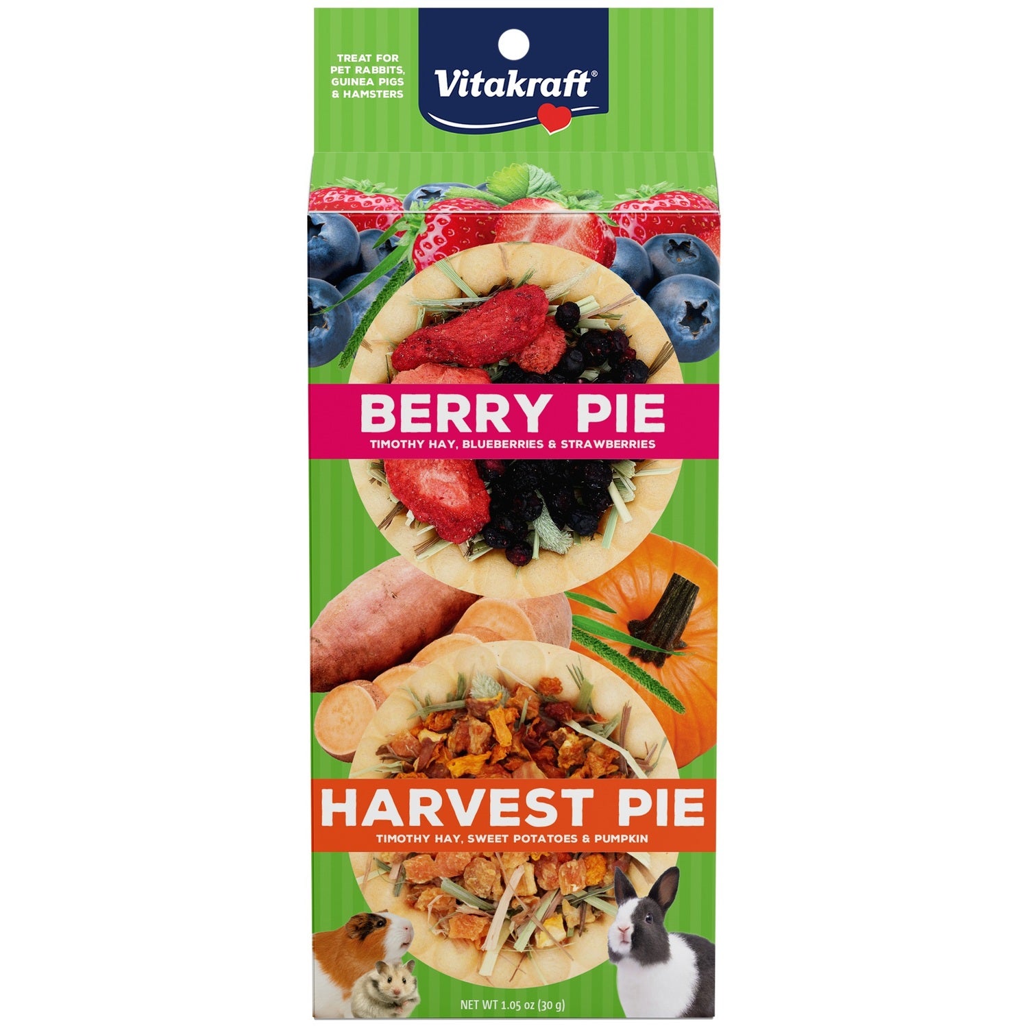 Vitakraft Berry And Harvest Pie Small Animal Treat, 1.05 Oz