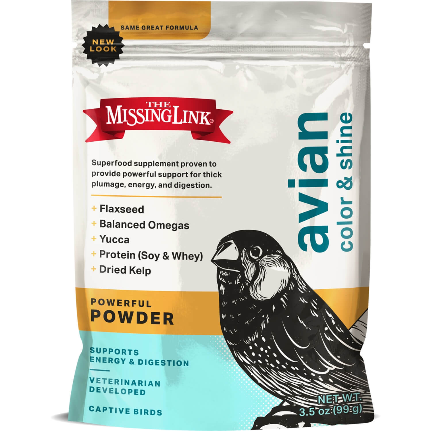The Missing Link Superfood Powders Avian Color & Shine Supplement 3.5-Oz