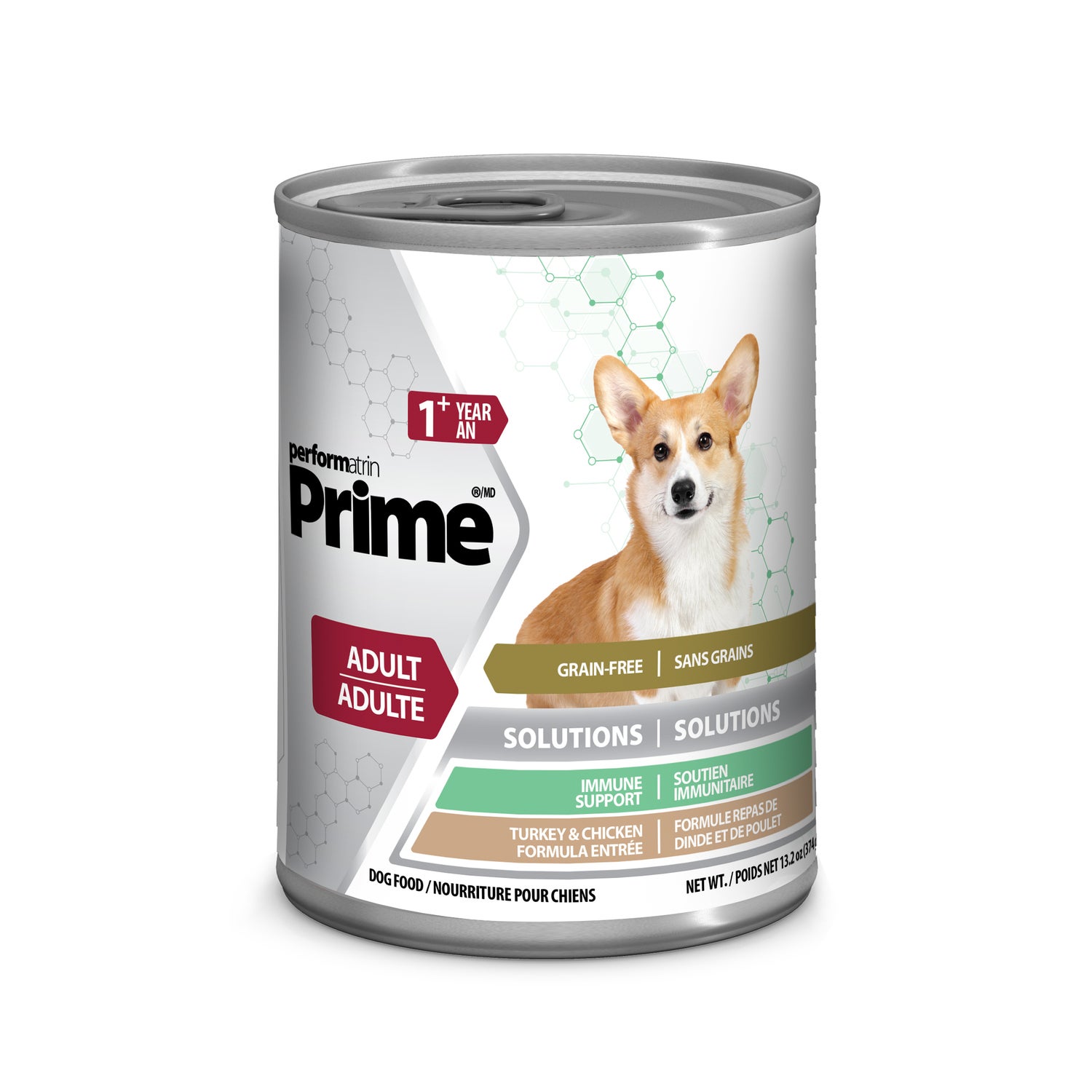 Performatrin Prime Solutions Grain-Free Immune Support Turkey & Chicken Formula Entree Adult Wet Dog Food, 13.2-Oz