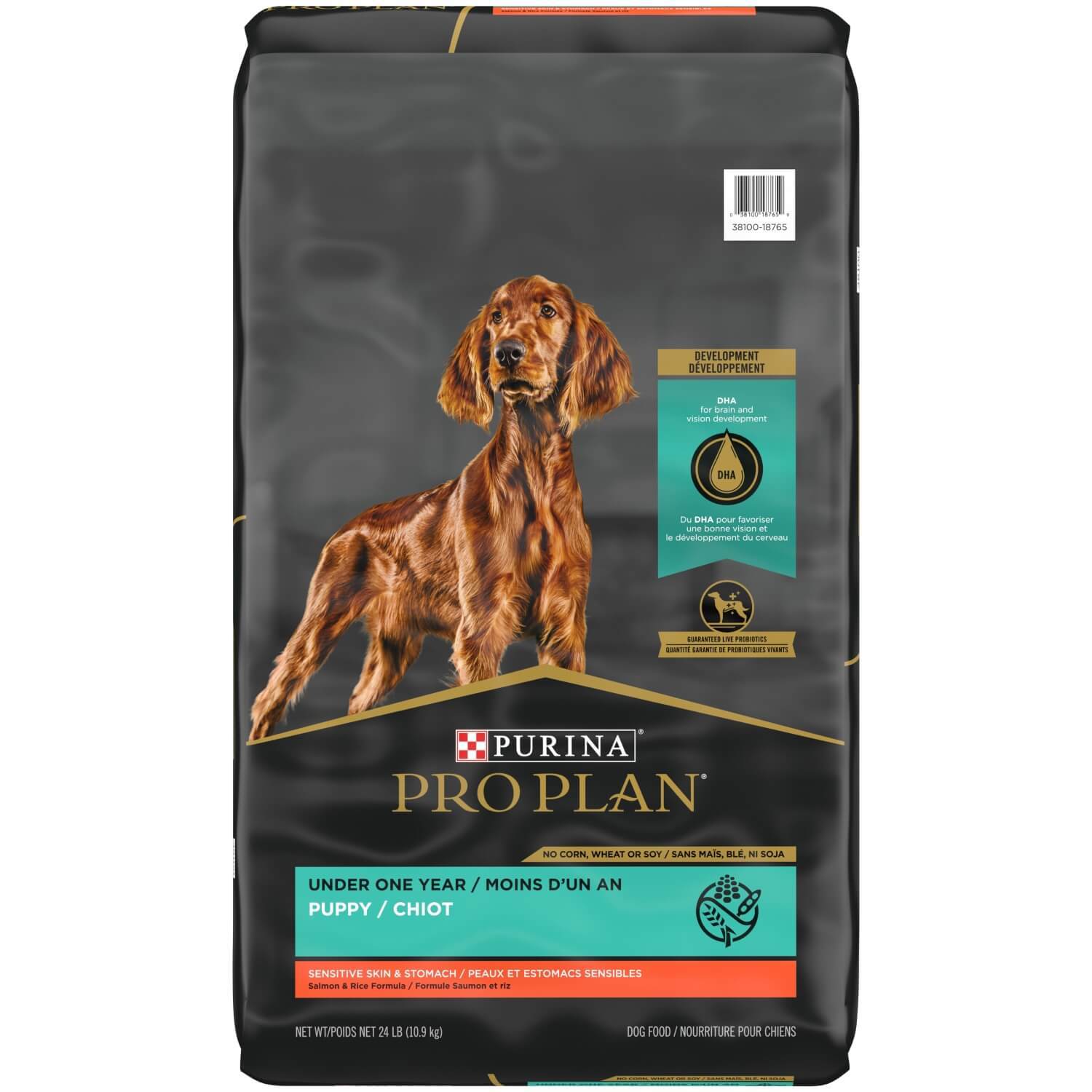 Purina Pro Plan Sensitive Skin And Stomach Salmon & Rice With Probiotics Puppy Formula Dry Dog Food