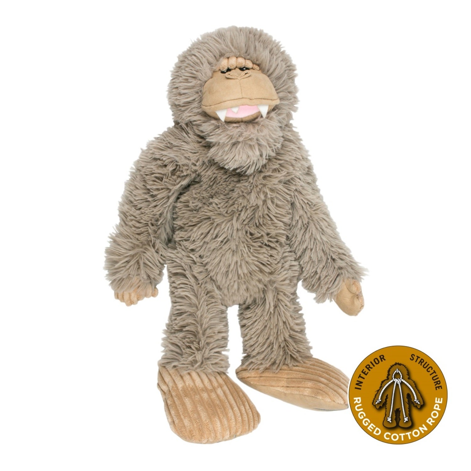 Tall Tails Stuffless Big Foot With Squeaker Plush Dog Toy, 20
