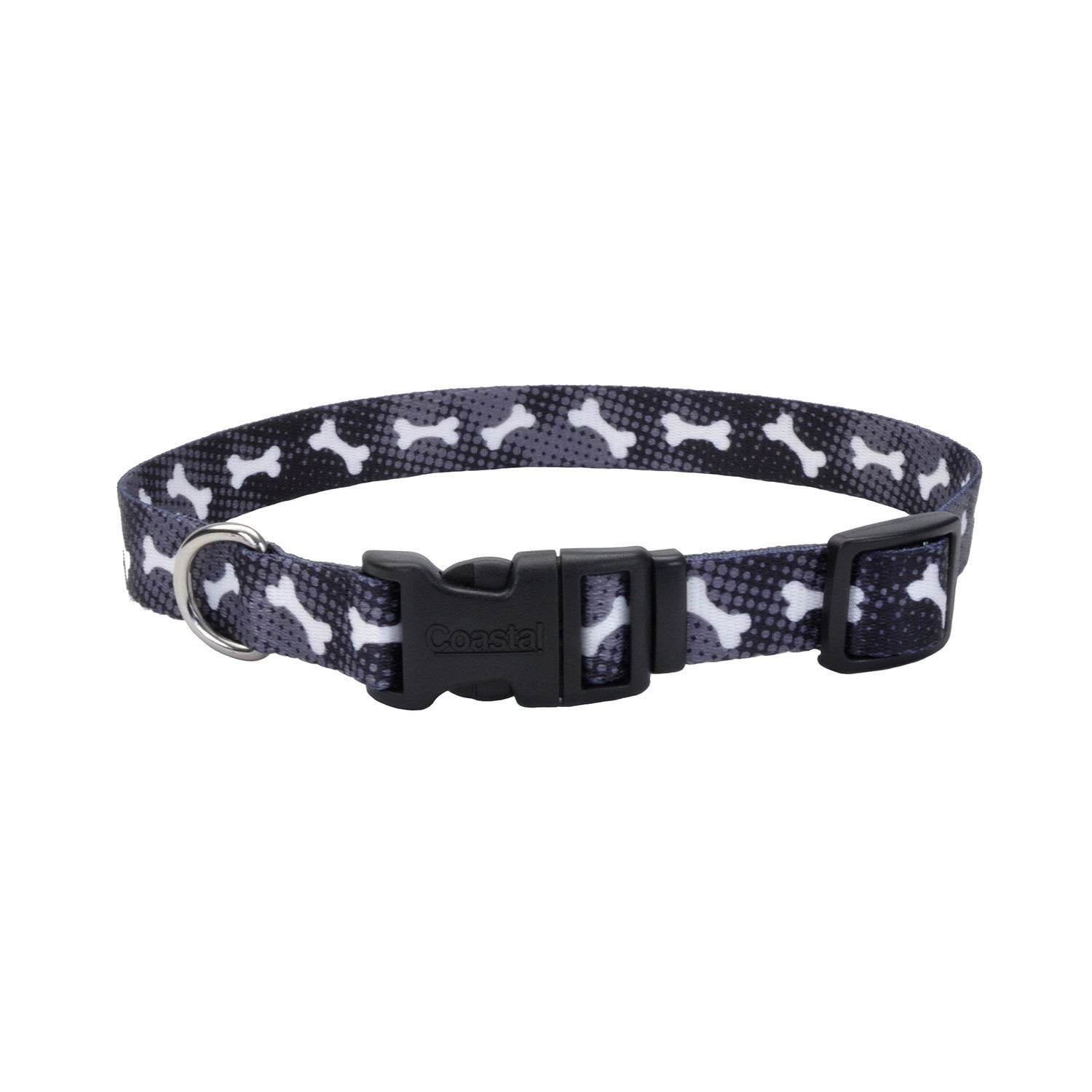 Coastal Pet Products Pet Attire Styles Adjustable Dog Collar - Black Bone