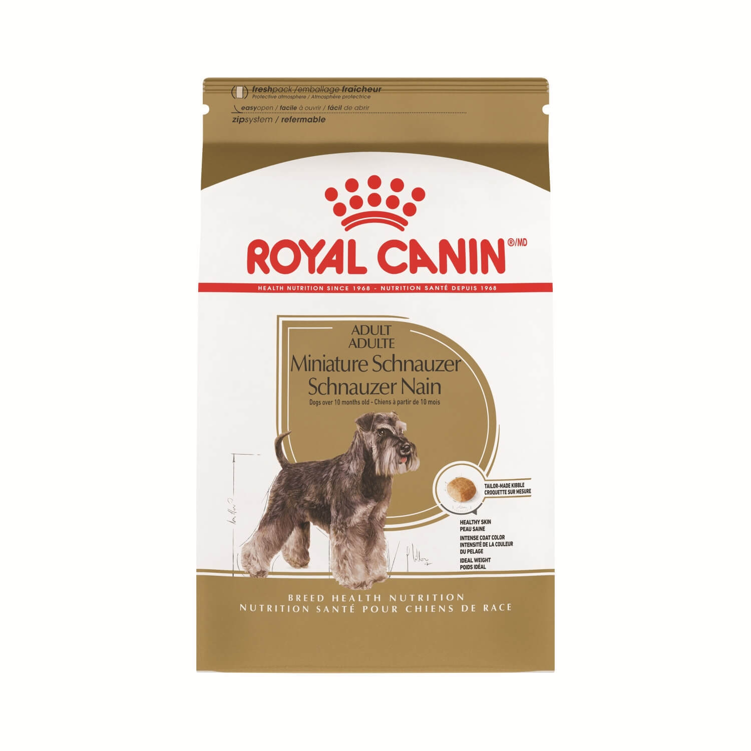 Royal Canin Miniature Schnauzer Adult Dry Dog Food, 10-Lb