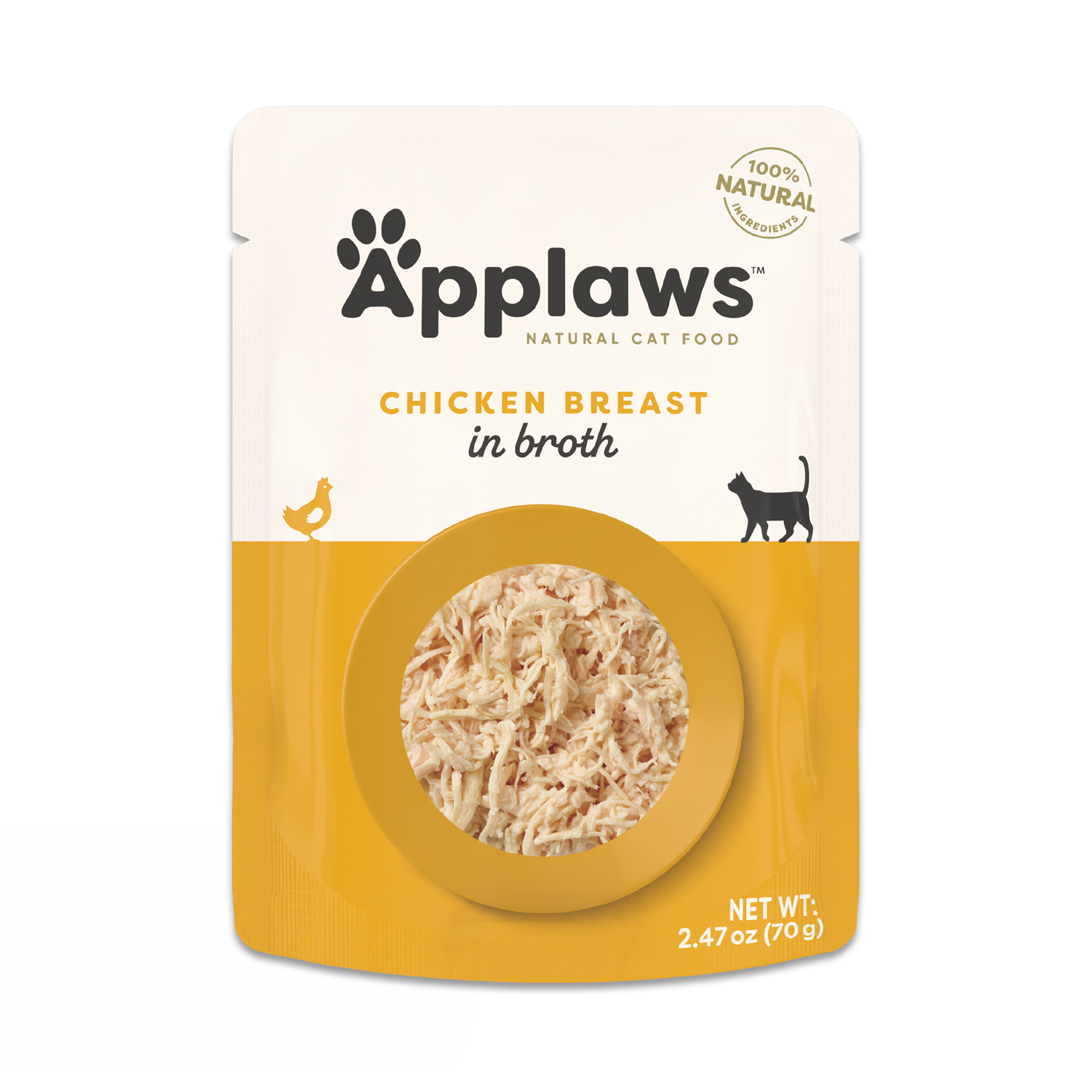 Applaws Natural Chicken Breast In Broth Wet Cat Food, 2.47-Oz