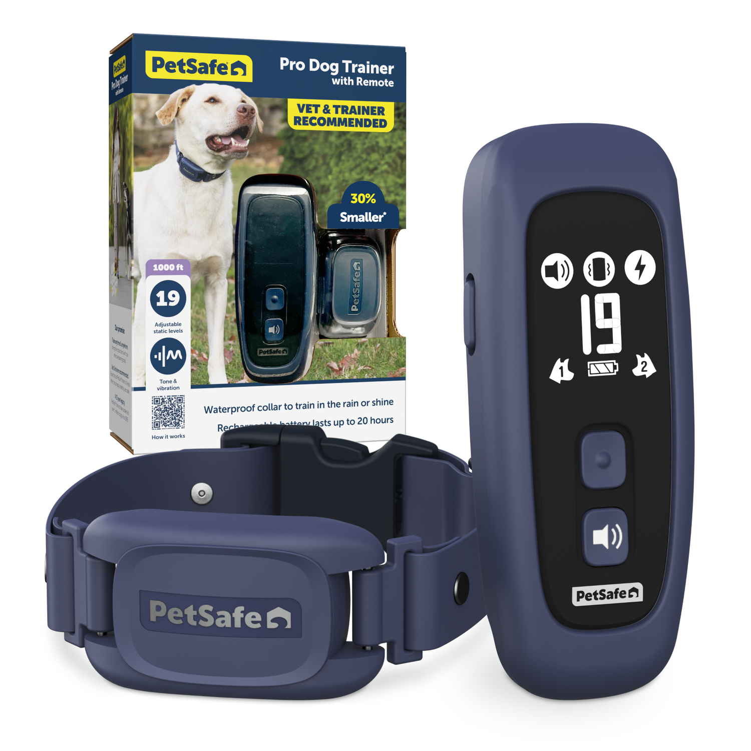 Petsafe Pro Dog Trainer With Remote, Waterproof Dog Training Collar 1000 Ft Range, Sleek Remote Training Collar