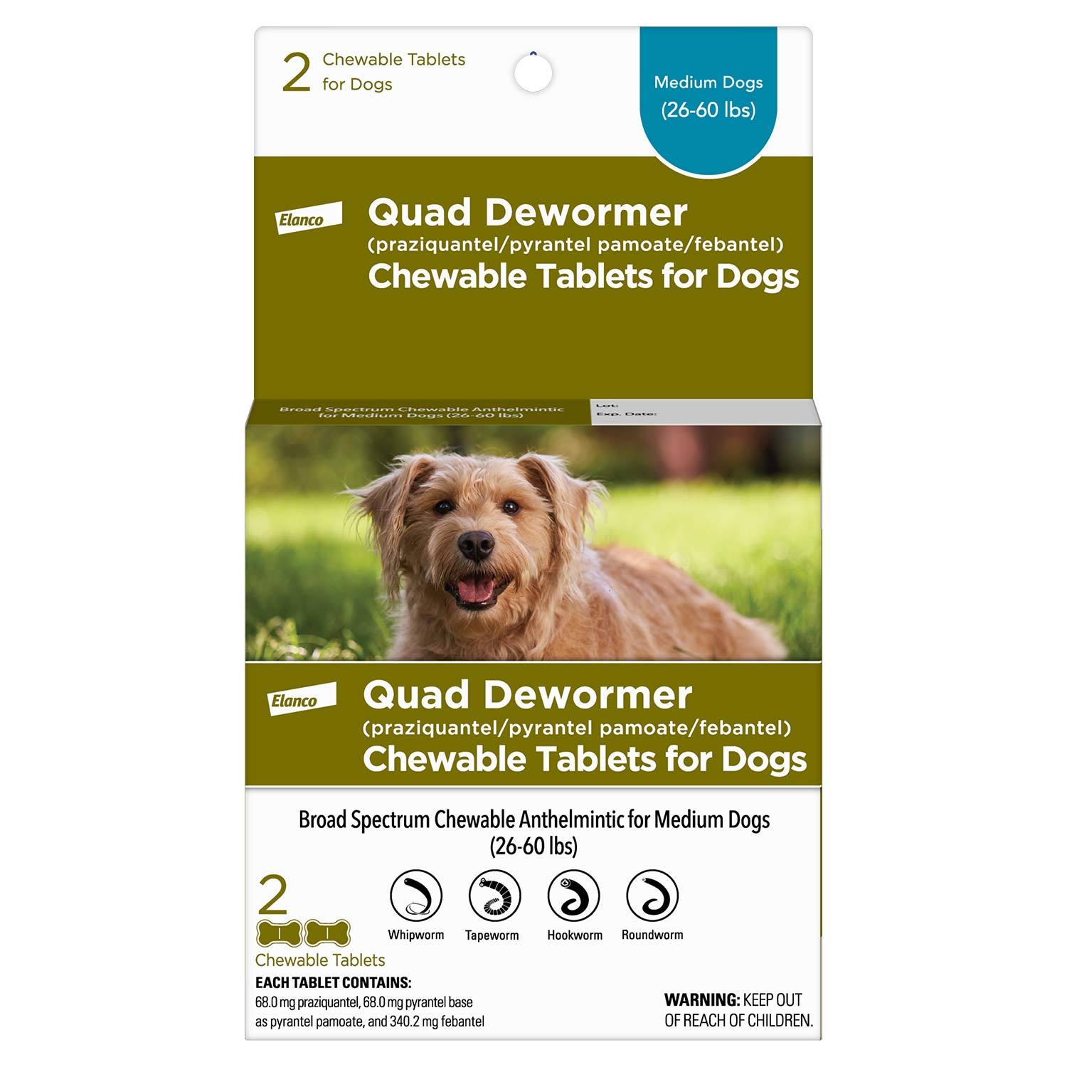 Elanco Quad Dewormer For Medium Dogs