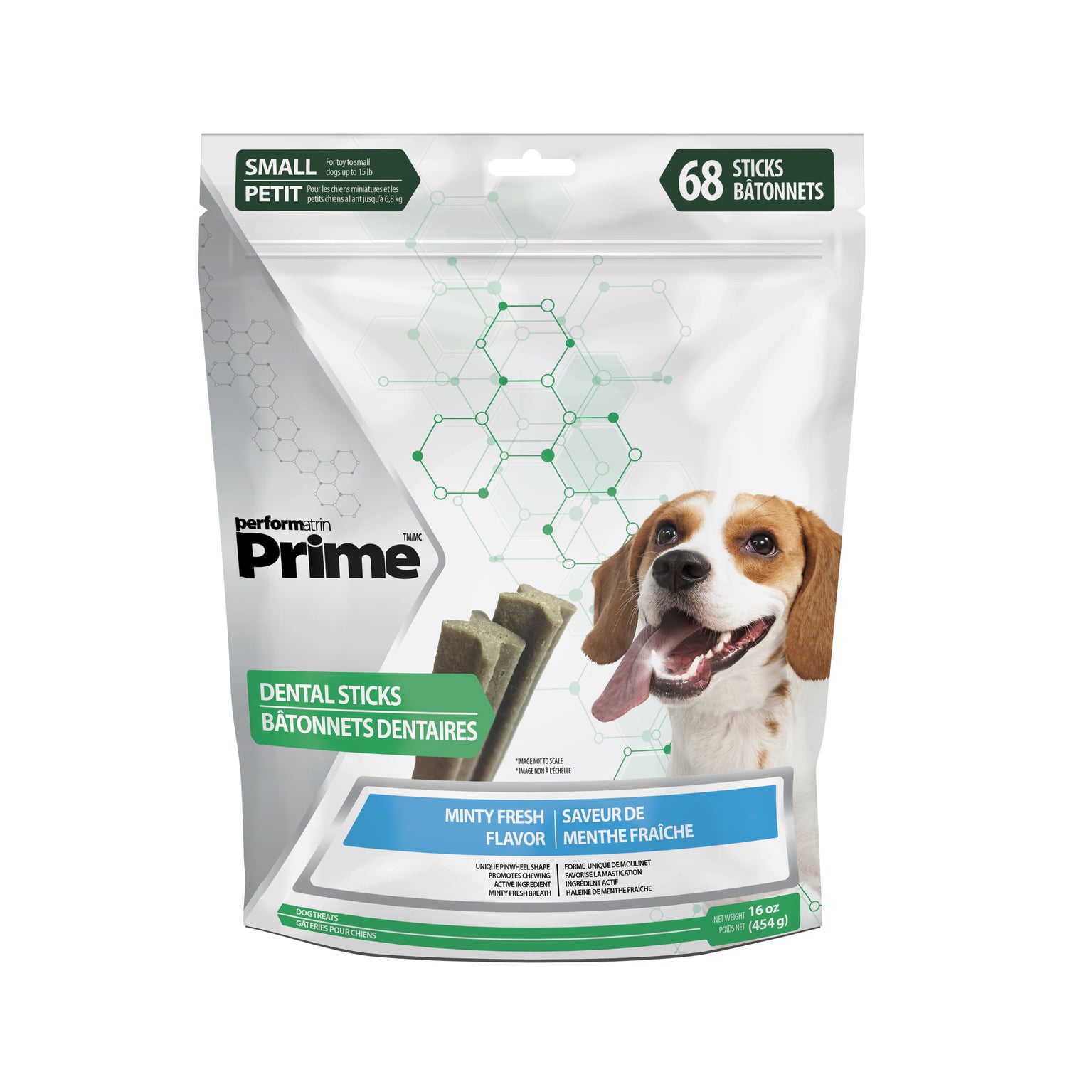Performatrin Prime  Dental Sticks Minty Fresh Flavor Small Dog Treats, 16Oz/68 Sticks