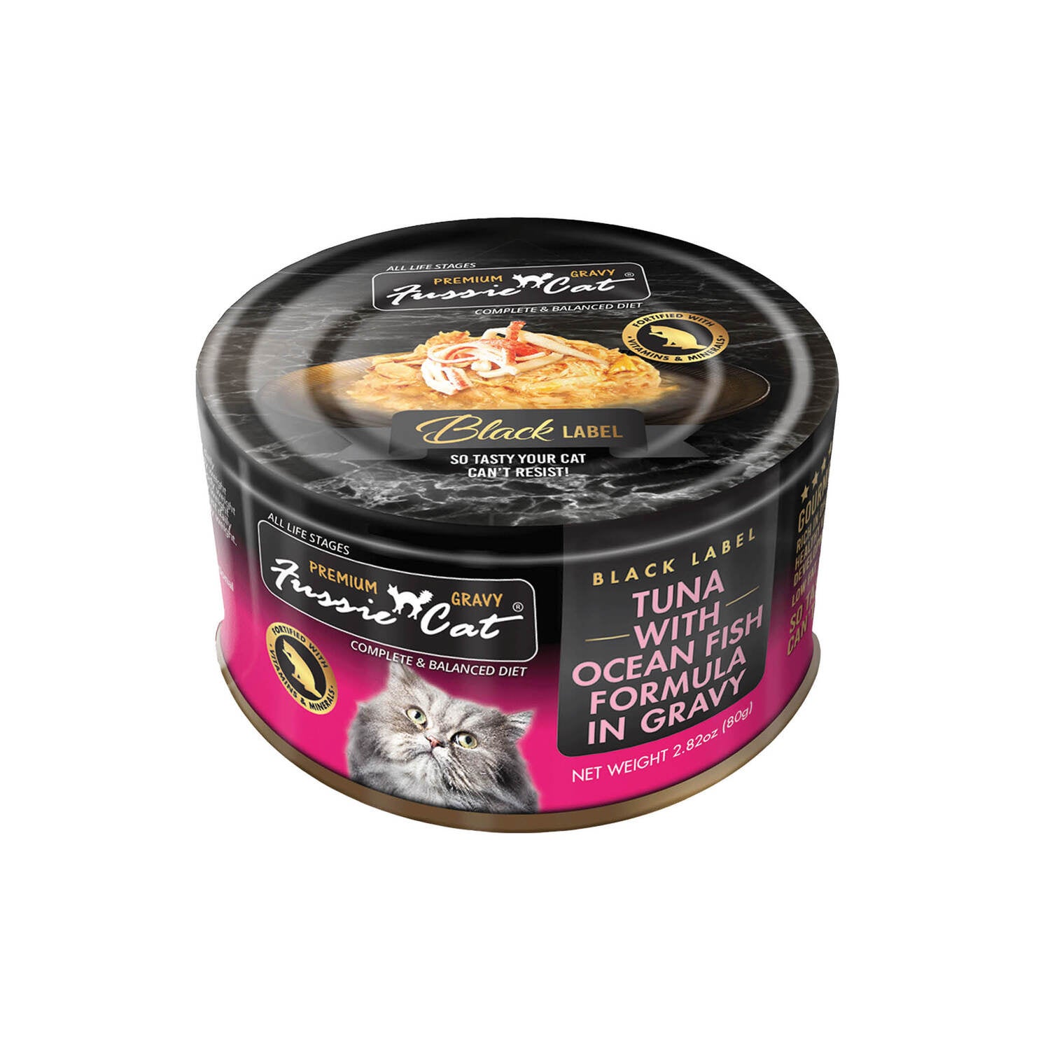Fussie Cat Premium Wet Cat Food, Tuna With Oceanfish In Gravy - 2.62Oz