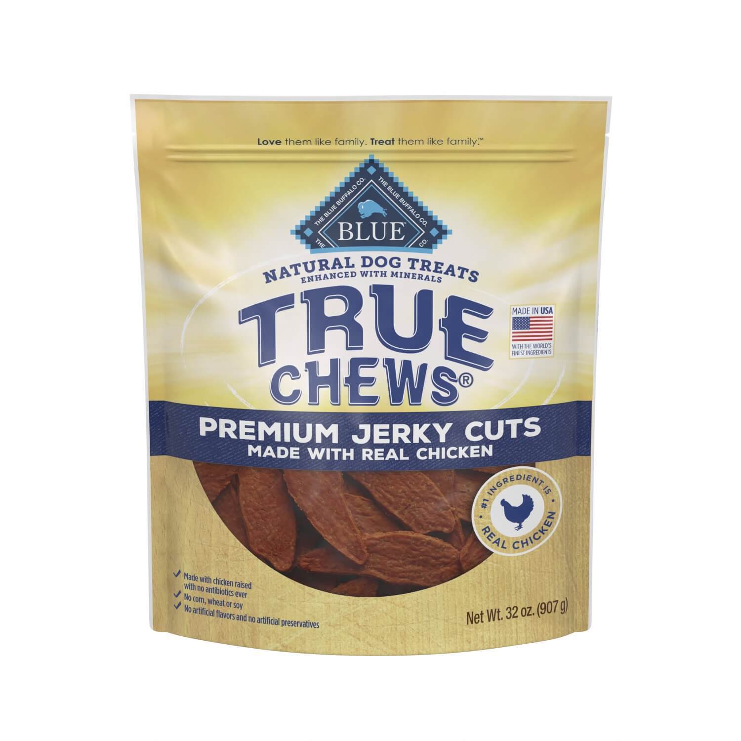 Blue Buffalo True Chews Premium Jerky Cuts Natural Dog Treats, Chicken