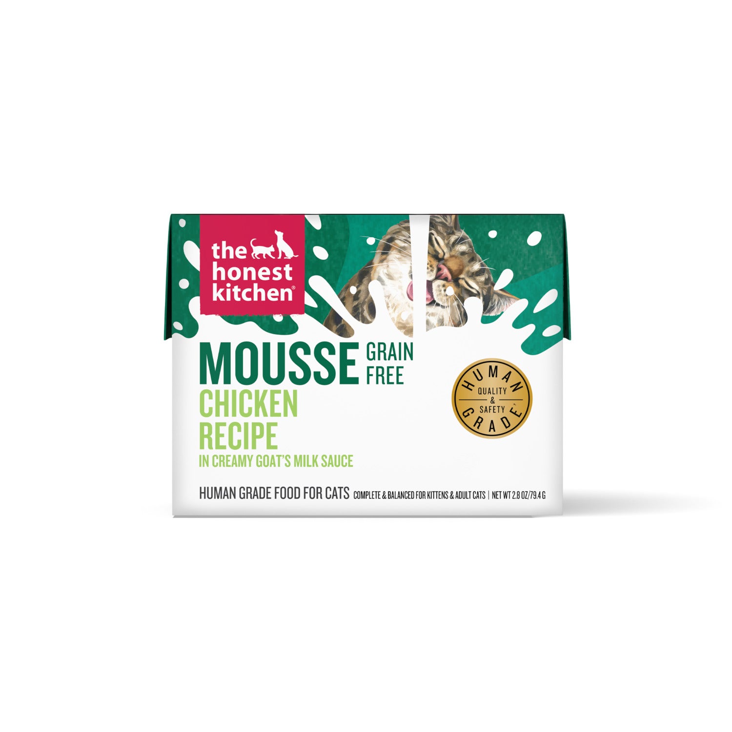 The Honest Kitchen Grain-Free Chicken Recipe In A Creamy Goat's Milk Sauce Mousse Wet Cat Food, 2.8-Oz