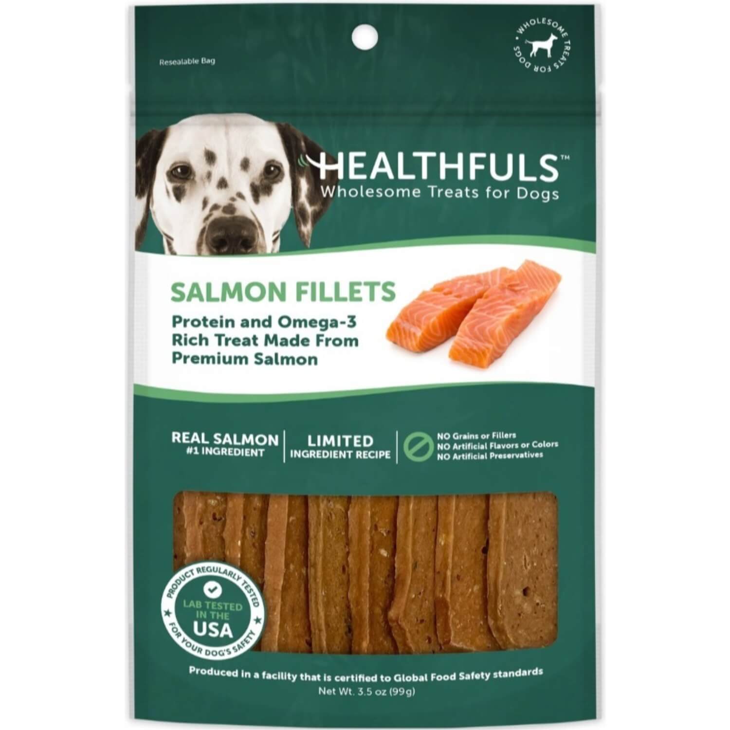 Healthfuls Salmon Filet Limited Ingredient Jerky Dog Treats
