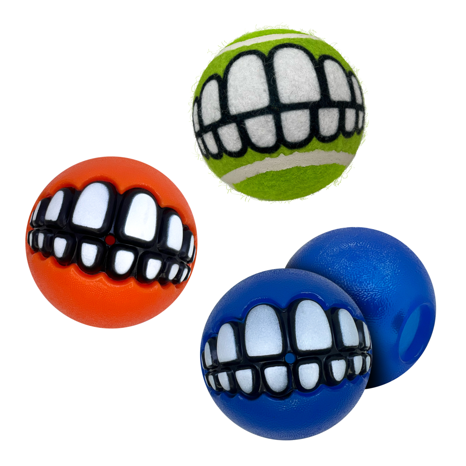 Kong Grinz Activity Variety Balls Dog Toy, 3-Pack